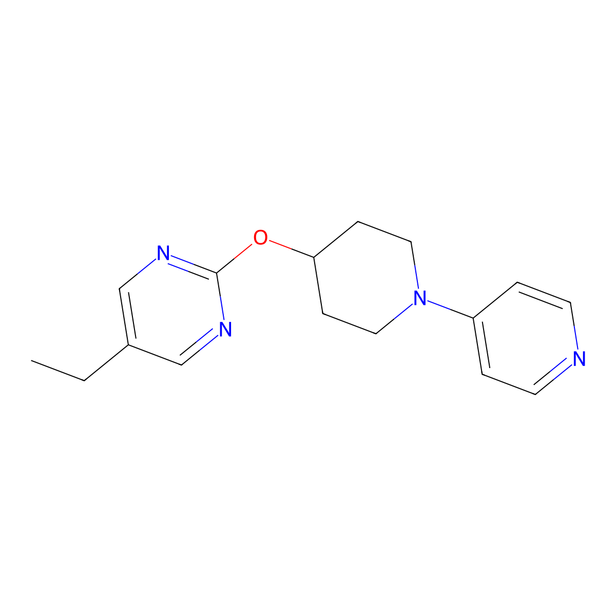 5-Ethyl-2-{[1-(pyridin-4-yl)piperidin-4-yl]oxy}pyrimidine molecular structure, CAS 2380140-80-5