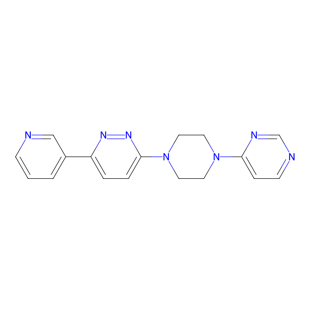 3-(Pyridin-3-yl)-6-[4-(pyrimidin-4-yl)piperazin-1-yl]pyridazine molecular structure, CAS 2380140-83-8