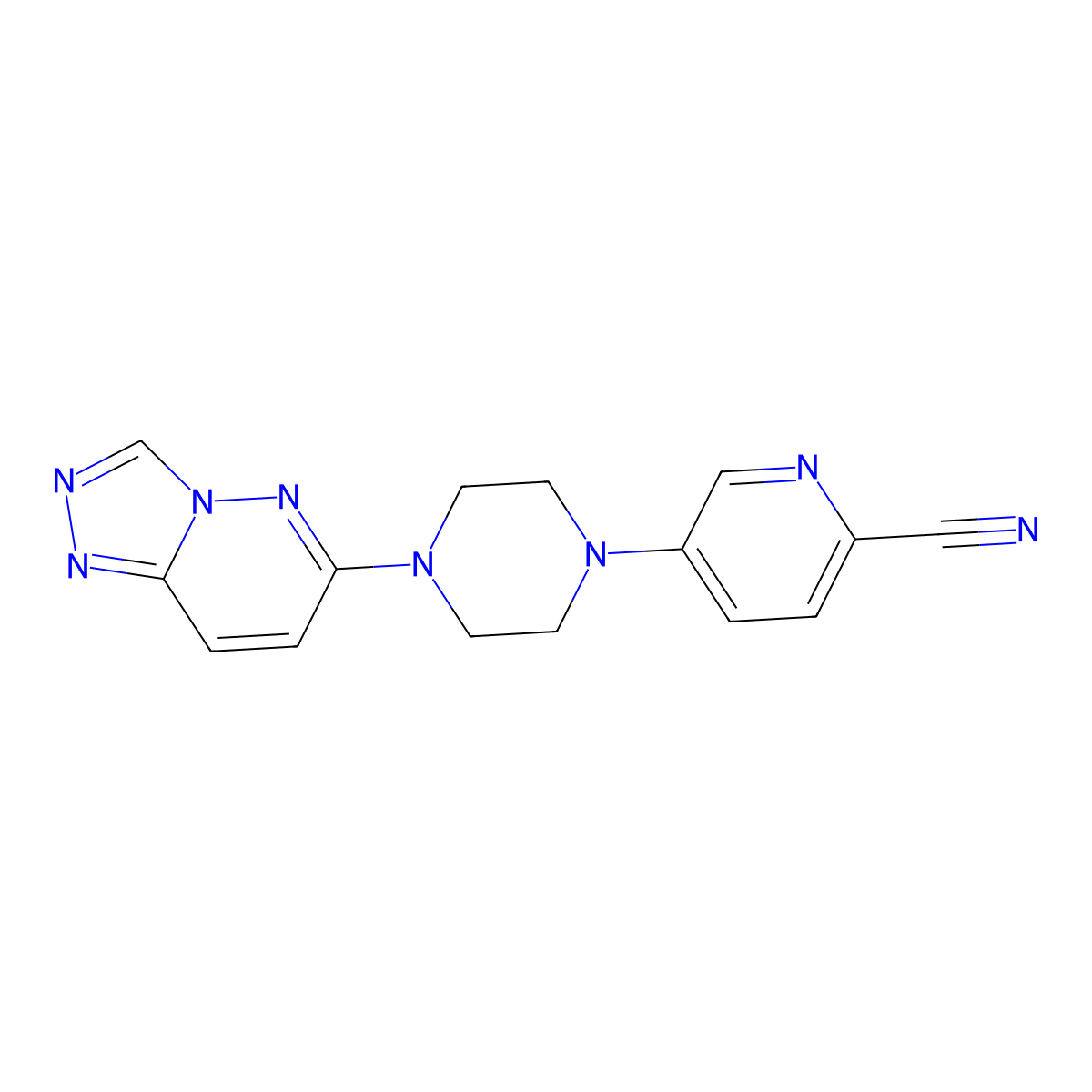 5-(4-{[1,2,4]Triazolo[4,3-b]pyridazin-6-yl}piperazin-1-yl)pyridine-2-carbonitrile molecular structure, CAS 2380140-97-4