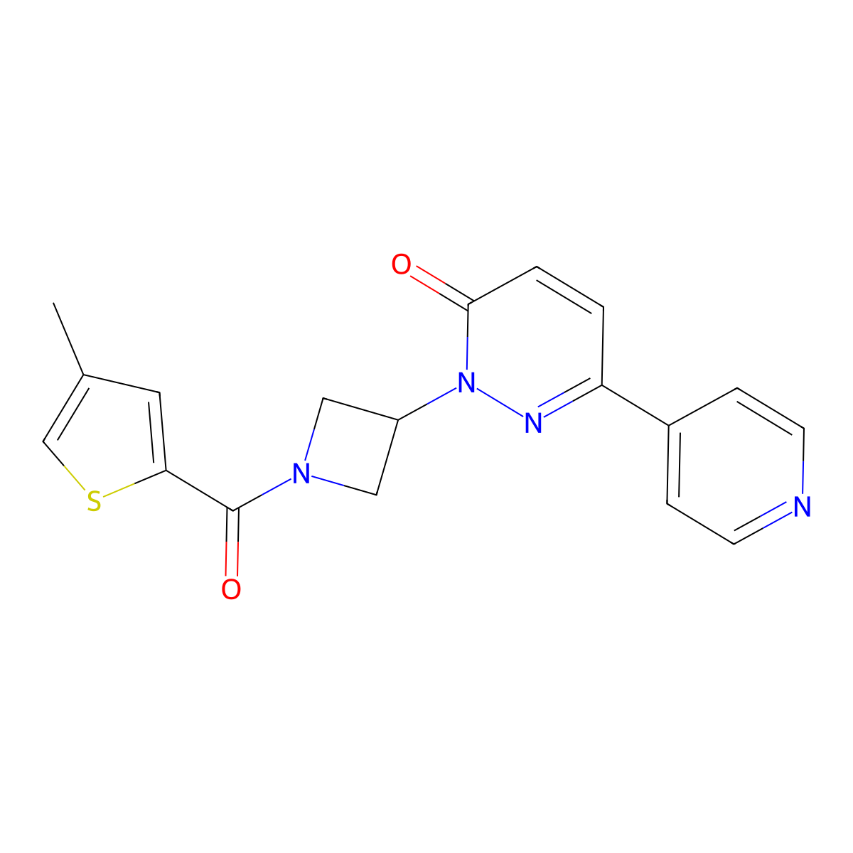 2-[1-(4-Methylthiophene-2-carbonyl)azetidin-3-yl]-6-(pyridin-4-yl)-2,3-dihydropyridazin-3-one molecular structure, CAS 2380141-08-0