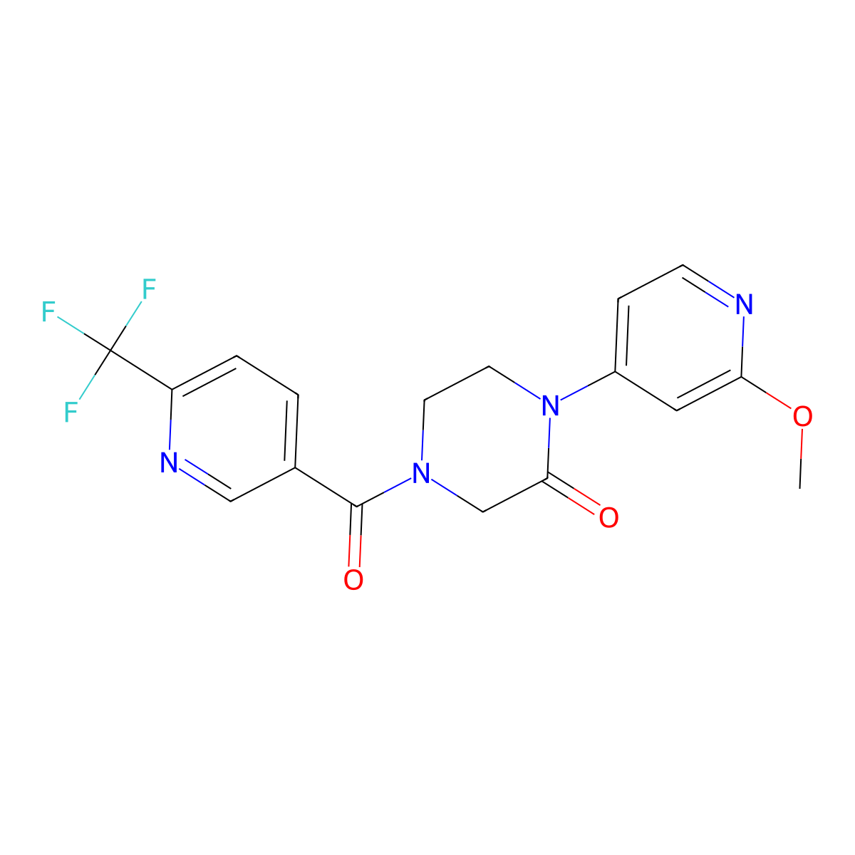 1-(2-Methoxypyridin-4-yl)-4-[6-(trifluoromethyl)pyridine-3-carbonyl]piperazin-2-one molecular structure, CAS 2380141-30-8