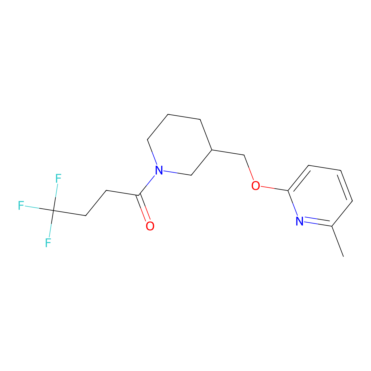 4,4,4-Trifluoro-1-(3-{[(6-methylpyridin-2-yl)oxy]methyl}piperidin-1-yl)butan-1-one molecular structure, CAS 2380141-51-3