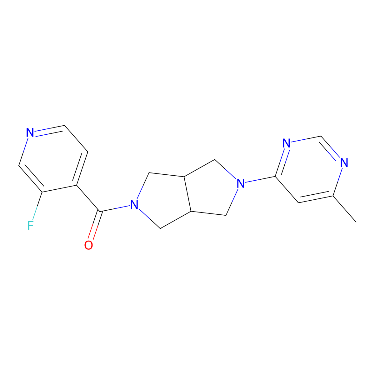 4-[5-(3-Fluoropyridine-4-carbonyl)-octahydropyrrolo[3,4-c]pyrrol-2-yl]-6-methylpyrimidine molecular structure, CAS 2380141-71-7