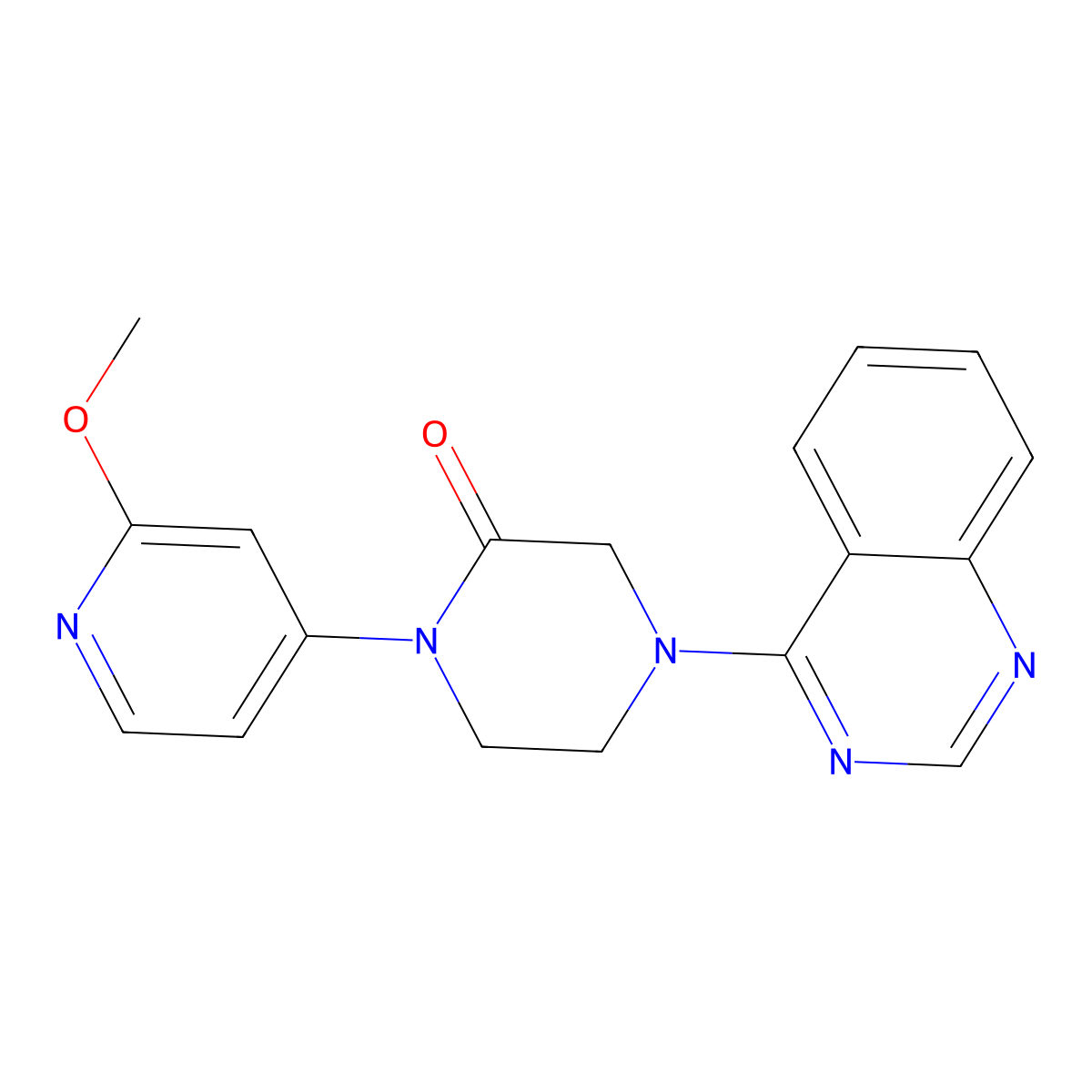 1-(2-Methoxypyridin-4-yl)-4-(quinazolin-4-yl)piperazin-2-one molecular structure, CAS 2380142-08-3