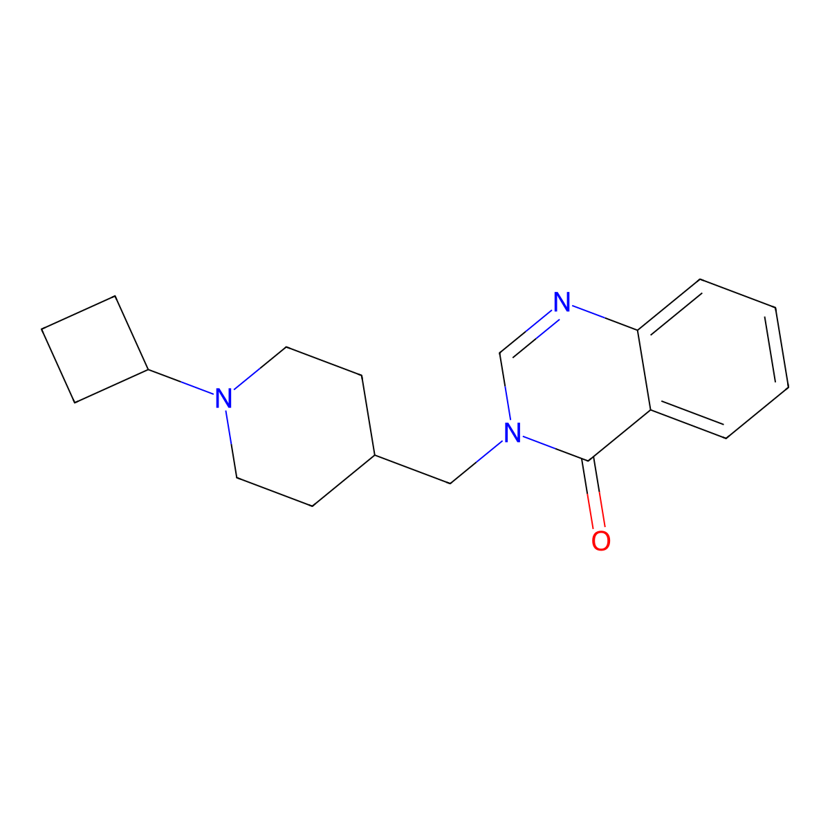 3-[(1-Cyclobutylpiperidin-4-yl)methyl]-3,4-dihydroquinazolin-4-one molecular structure, CAS 2380142-28-7