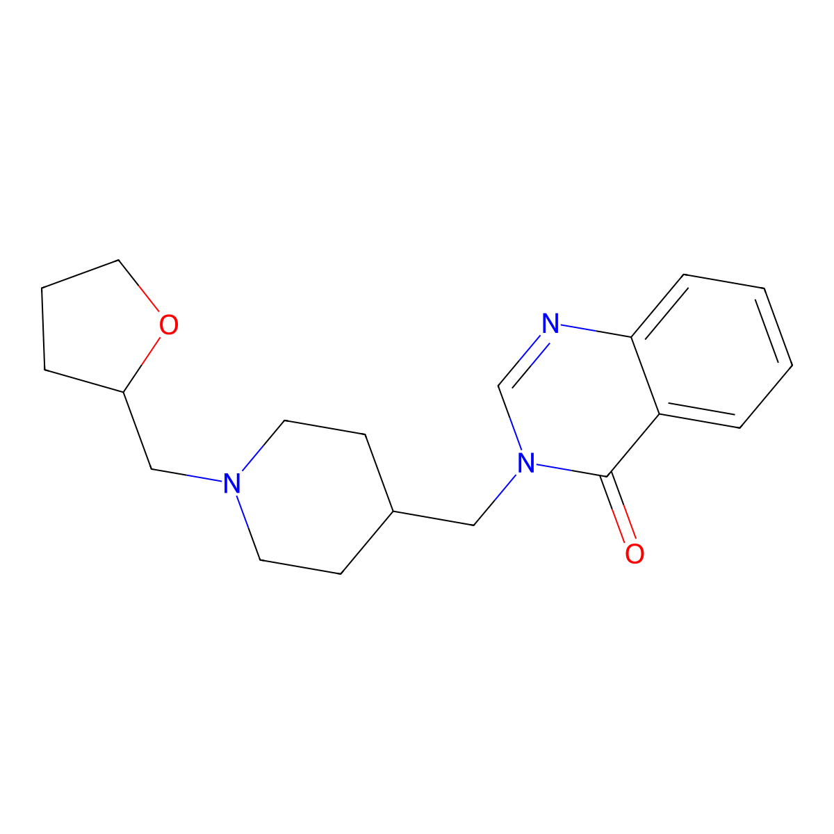 3-({1-[(Oxolan-2-yl)methyl]piperidin-4-yl}methyl)-3,4-dihydroquinazolin-4-one molecular structure, CAS 2380142-65-2