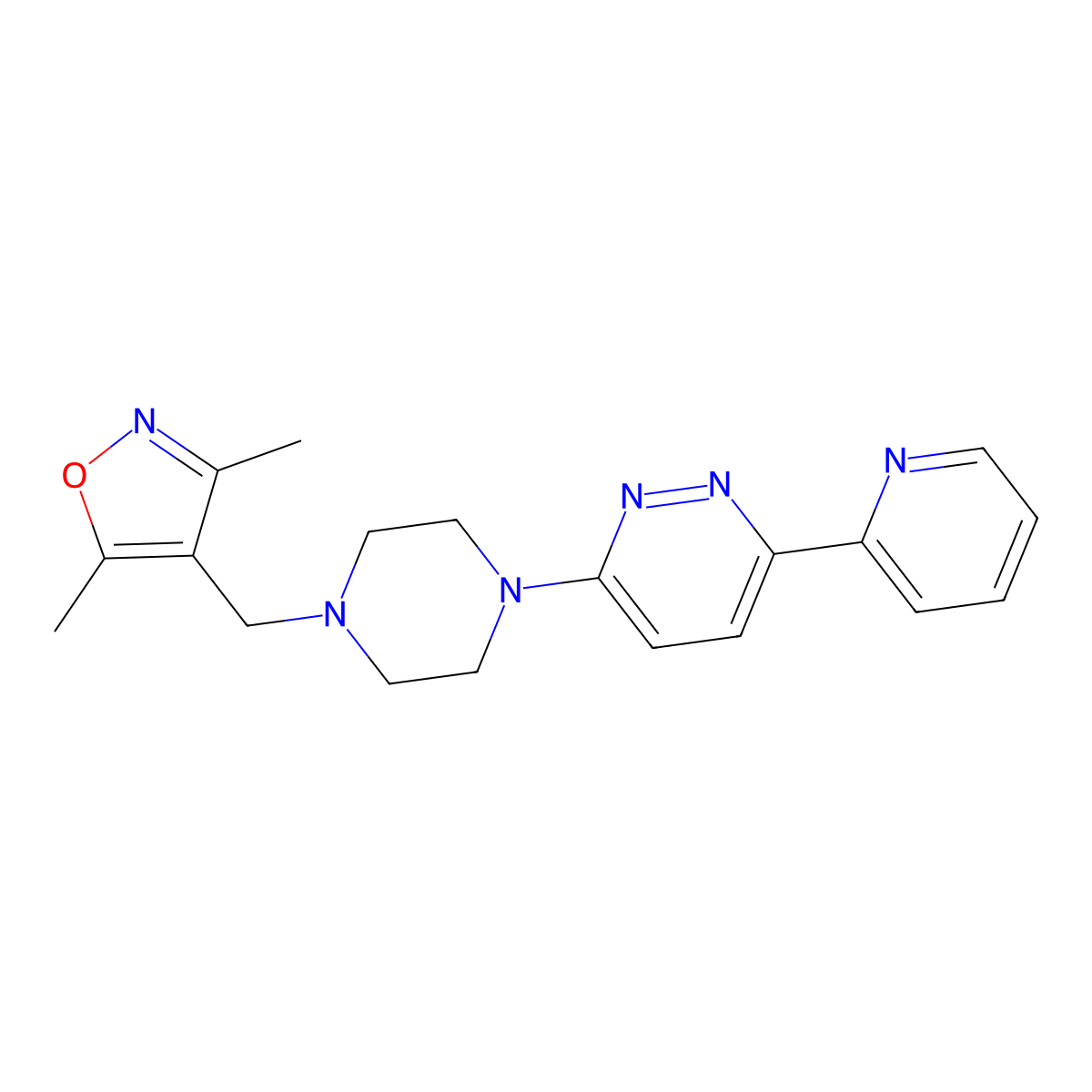 3-{4-[(3,5-Dimethyl-1,2-oxazol-4-yl)methyl]piperazin-1-yl}-6-(pyridin-2-yl)pyridazine molecular structure, CAS 2380142-89-0
