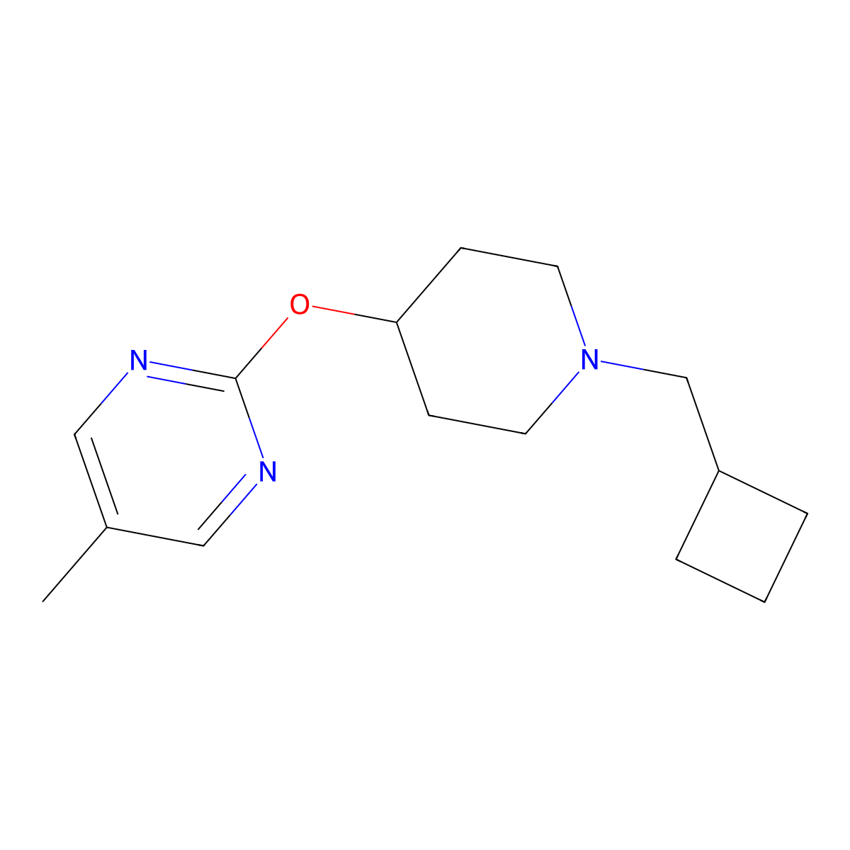 2-{[1-(Cyclobutylmethyl)piperidin-4-yl]oxy}-5-methylpyrimidine molecular structure, CAS 2380143-40-6