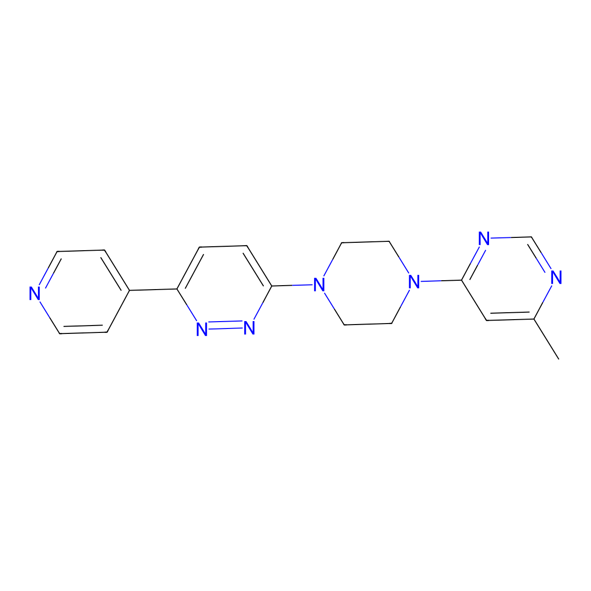 3-[4-(6-Methylpyrimidin-4-yl)piperazin-1-yl]-6-(pyridin-4-yl)pyridazine molecular structure, CAS 2380143-56-4