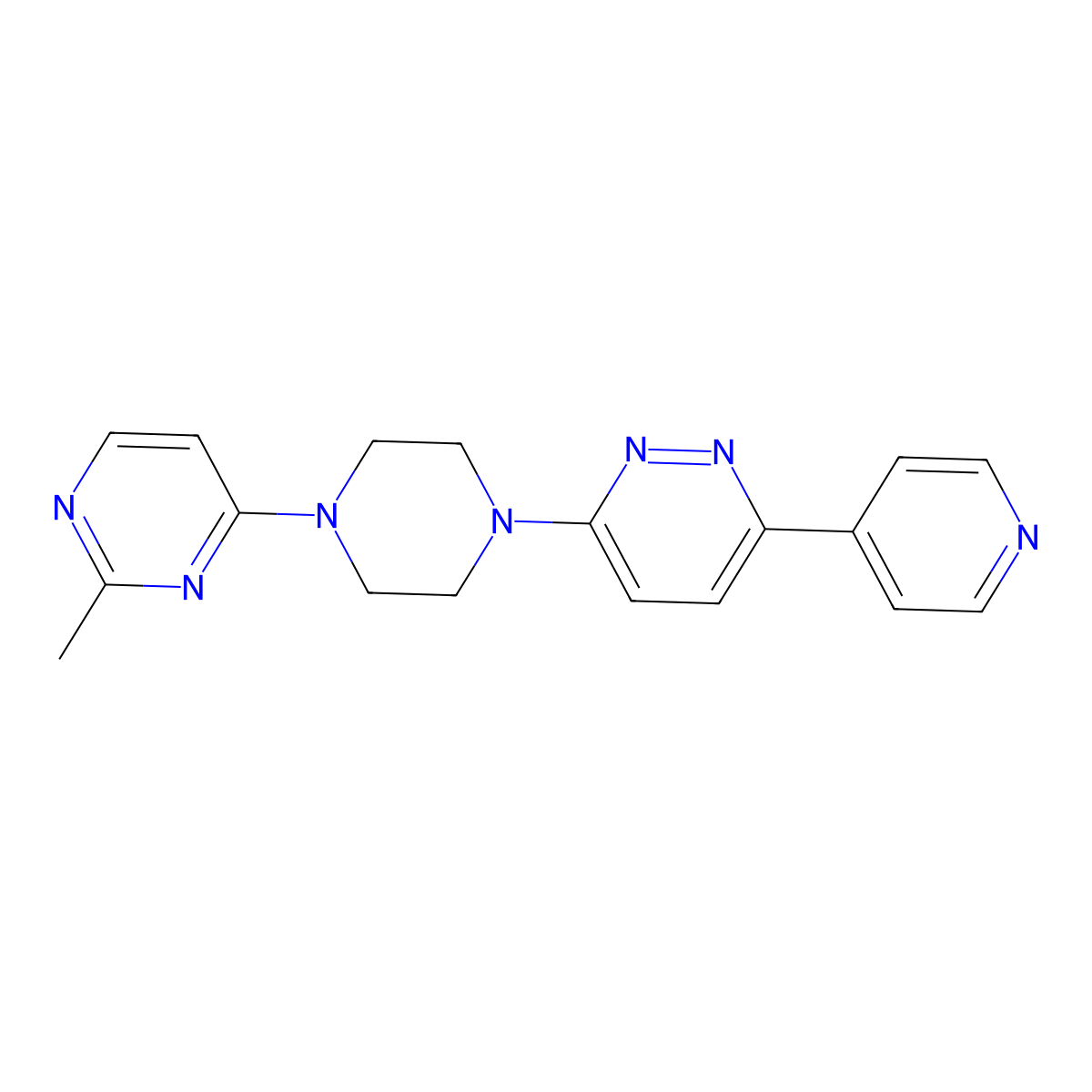 3-[4-(2-Methylpyrimidin-4-yl)piperazin-1-yl]-6-(pyridin-4-yl)pyridazine molecular structure, CAS 2380143-64-4