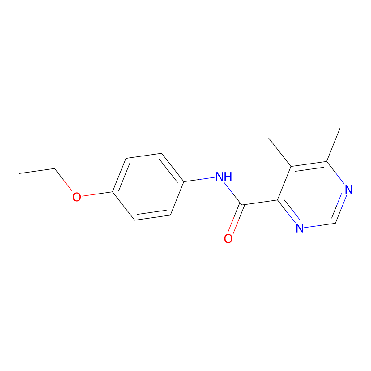 N-(4-Ethoxyphenyl)-5,6-dimethylpyrimidine-4-carboxamide molecular structure, CAS 2380143-74-6