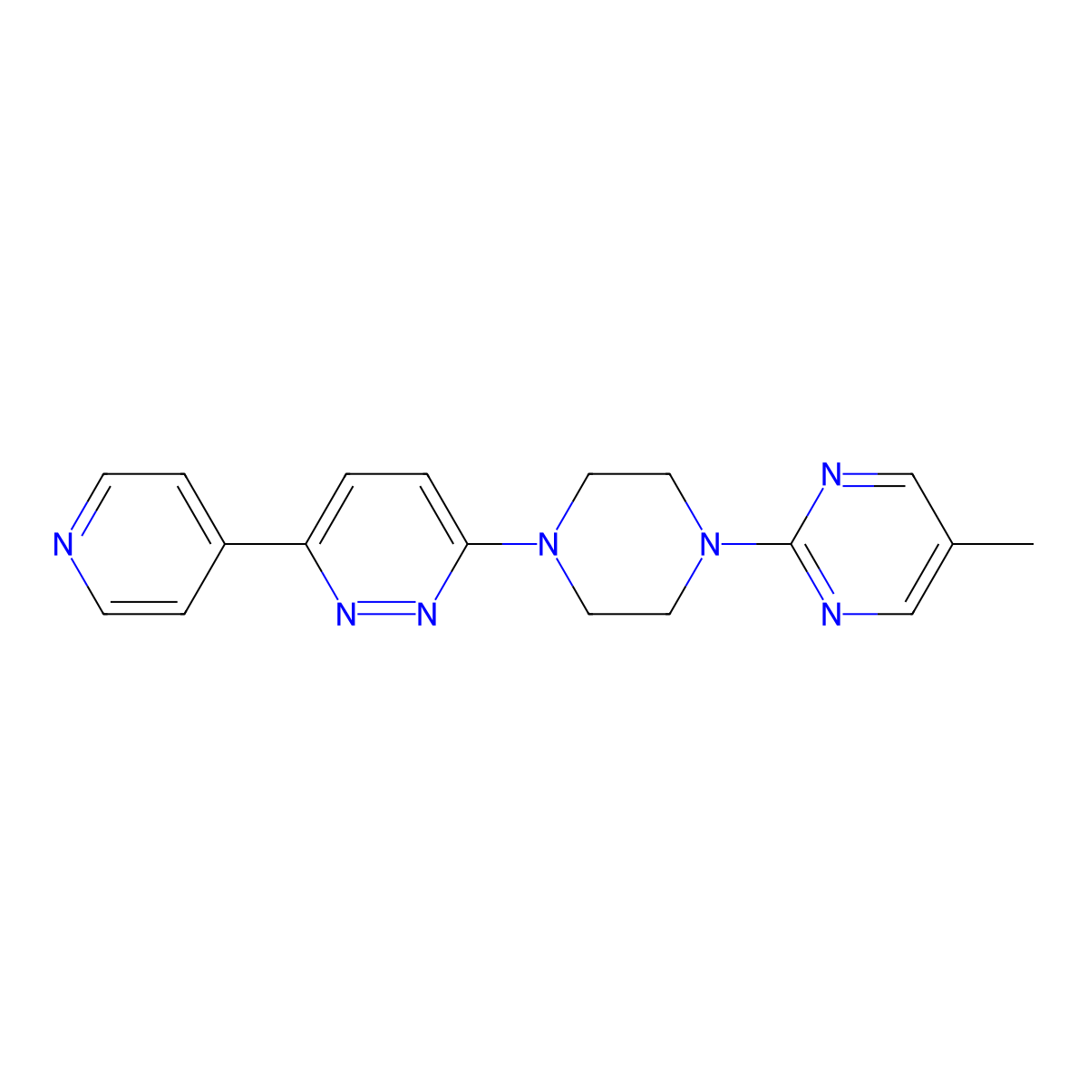 3-[4-(5-Methylpyrimidin-2-yl)piperazin-1-yl]-6-(pyridin-4-yl)pyridazine molecular structure, CAS 2380143-81-5