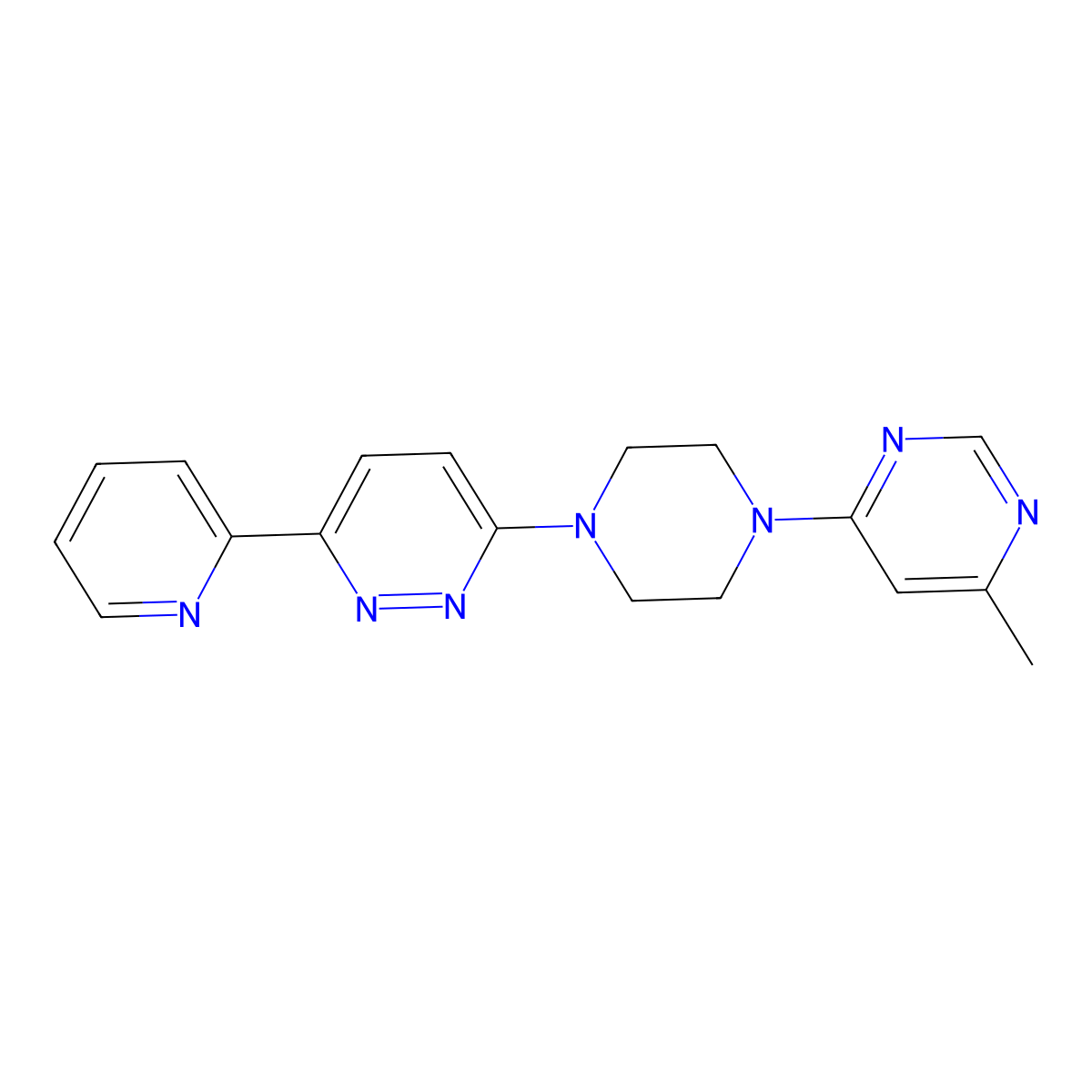 3-[4-(6-Methylpyrimidin-4-yl)piperazin-1-yl]-6-(pyridin-2-yl)pyridazine molecular structure, CAS 2380143-89-3