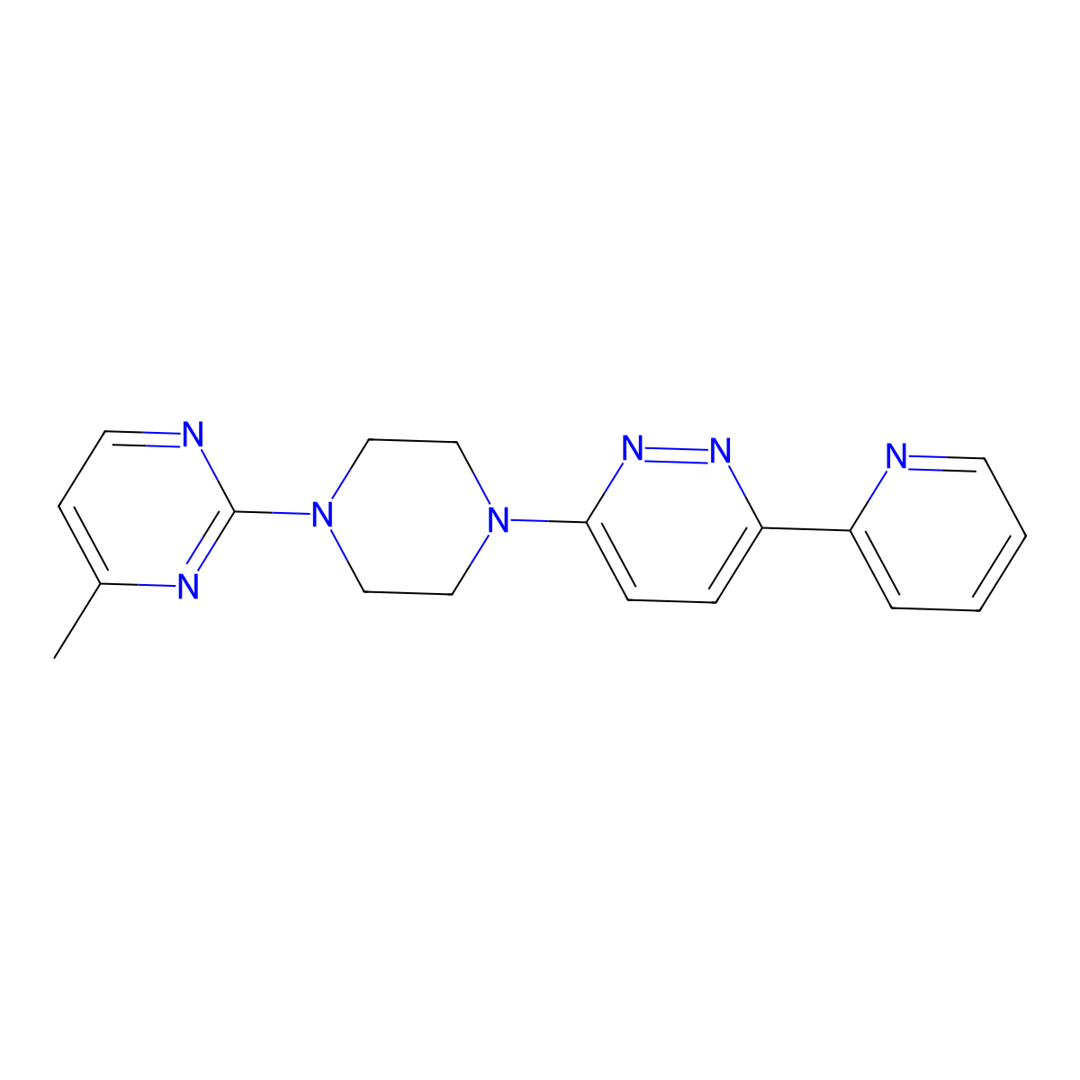 3-[4-(4-Methylpyrimidin-2-yl)piperazin-1-yl]-6-(pyridin-2-yl)pyridazine molecular structure, CAS 2380143-96-2