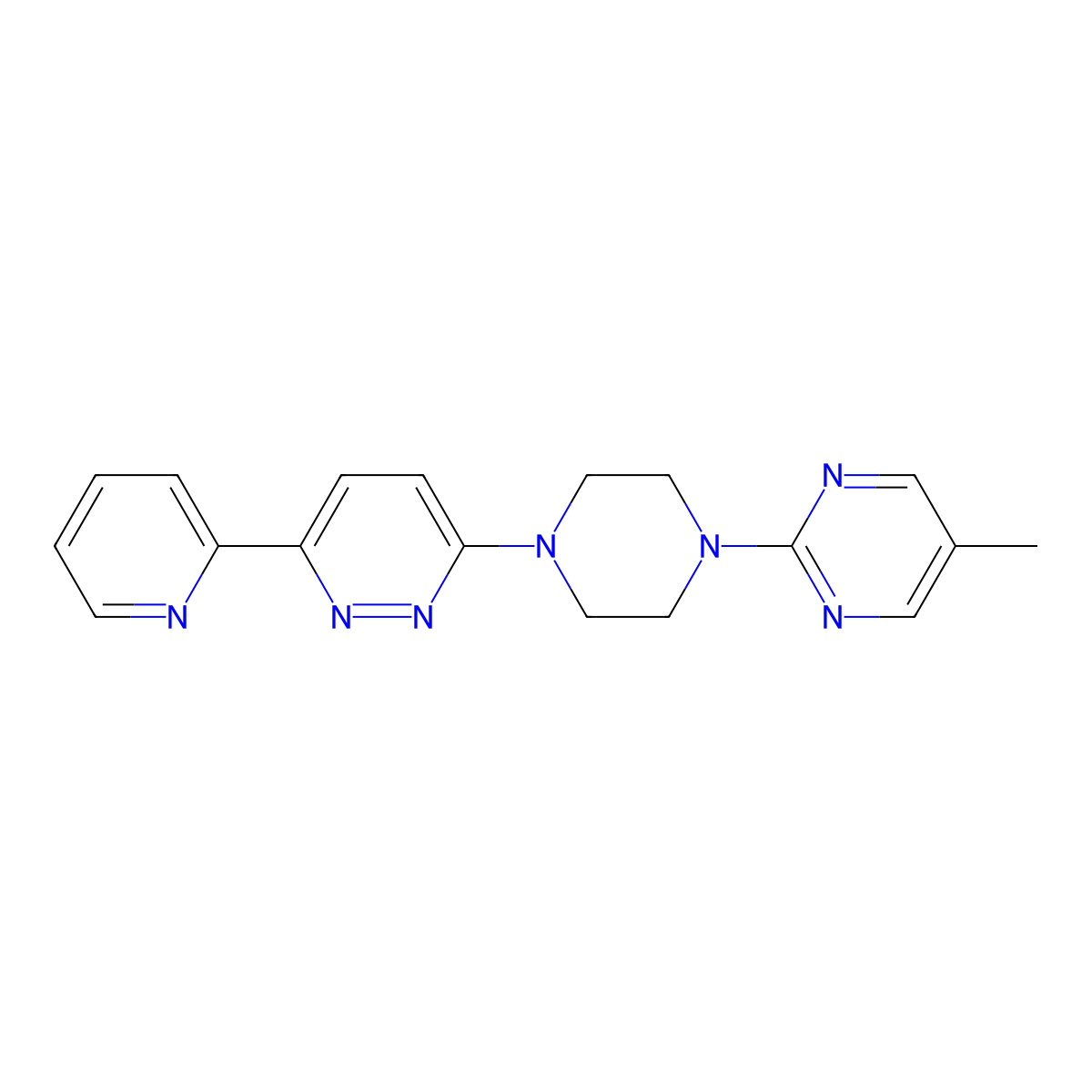 3-[4-(5-Methylpyrimidin-2-yl)piperazin-1-yl]-6-(pyridin-2-yl)pyridazine molecular structure, CAS 2380144-03-4