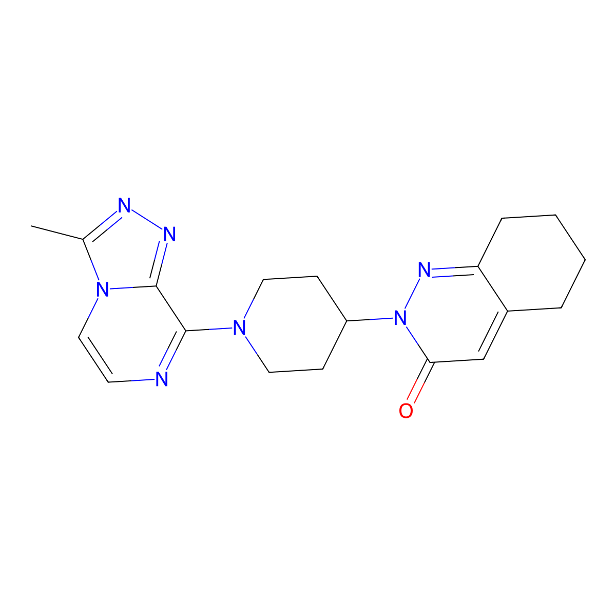 2-(1-{3-Methyl-[1,2,4]triazolo[4,3-a]pyrazin-8-yl}piperidin-4-yl)-2,3,5,6,7,8-hexahydrocinnolin-3-one molecular structure, CAS 2380144-17-0