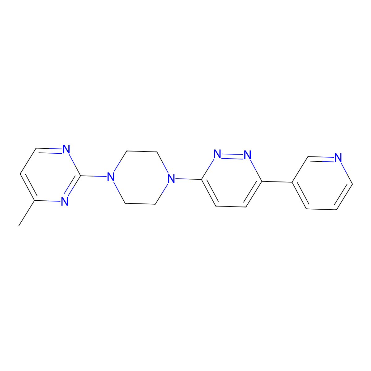 3-[4-(4-Methylpyrimidin-2-yl)piperazin-1-yl]-6-(pyridin-3-yl)pyridazine molecular structure, CAS 2380144-21-6