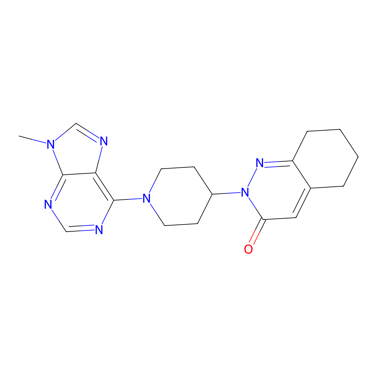 2-[1-(9-methyl-9H-purin-6-yl)piperidin-4-yl]-2,3,5,6,7,8-hexahydrocinnolin-3-one molecular structure, CAS 2380144-23-8