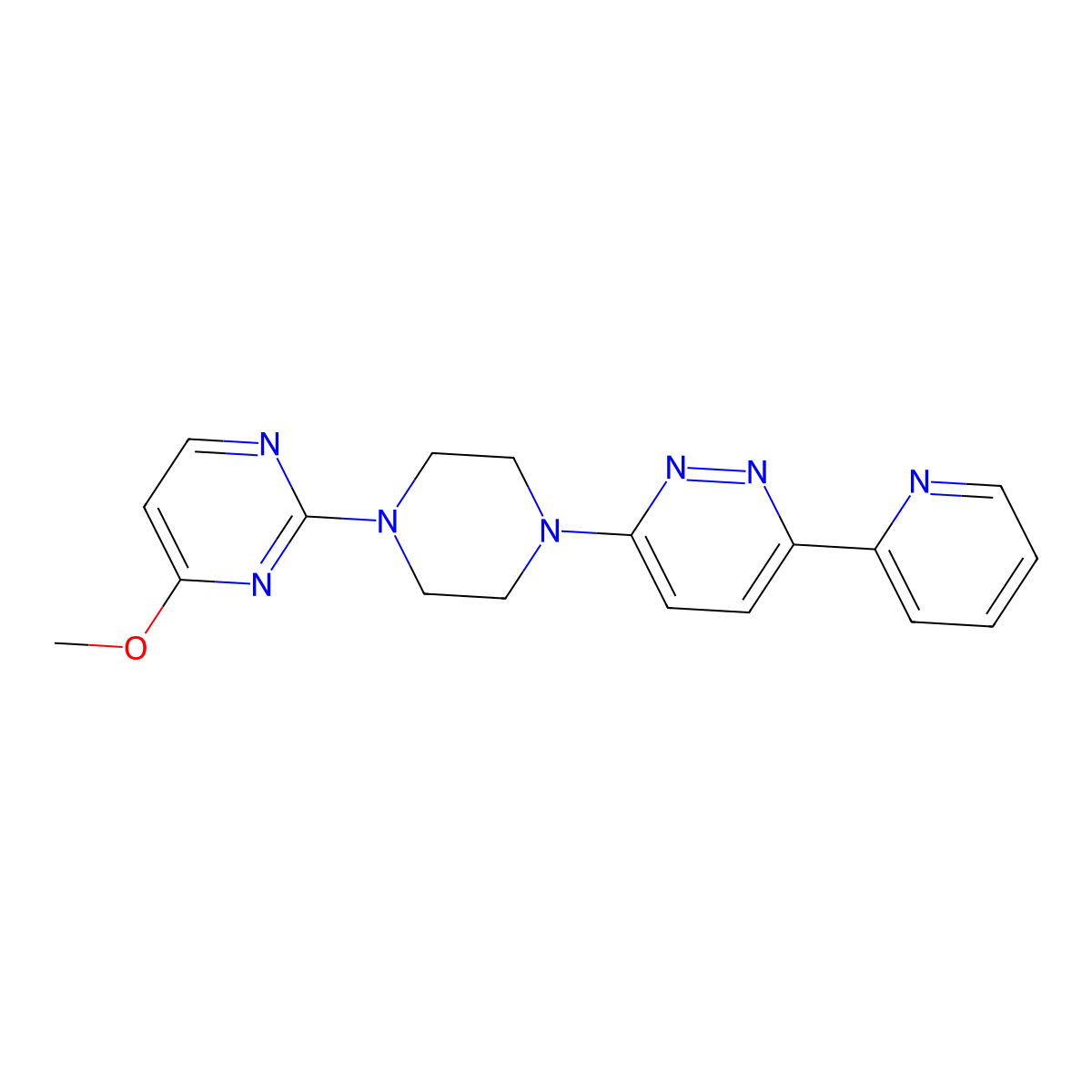 3-[4-(4-Methoxypyrimidin-2-yl)piperazin-1-yl]-6-(pyridin-2-yl)pyridazine molecular structure, CAS 2380144-24-9