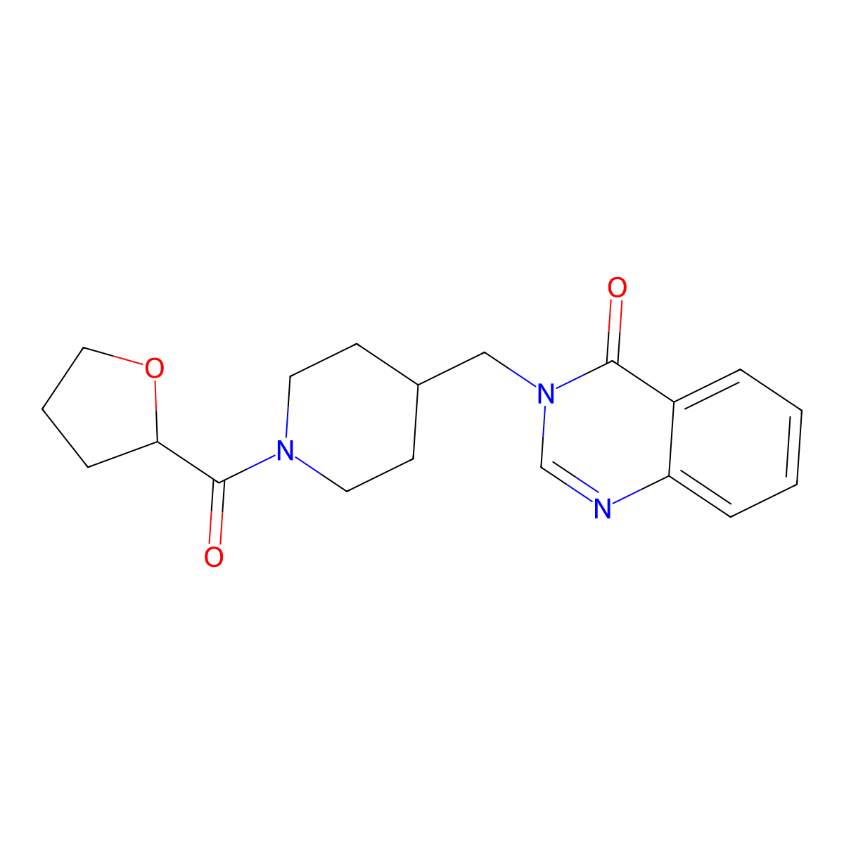 3-{[1-(Oxolane-2-carbonyl)piperidin-4-yl]methyl}-3,4-dihydroquinazolin-4-one molecular structure, CAS 2380144-26-1
