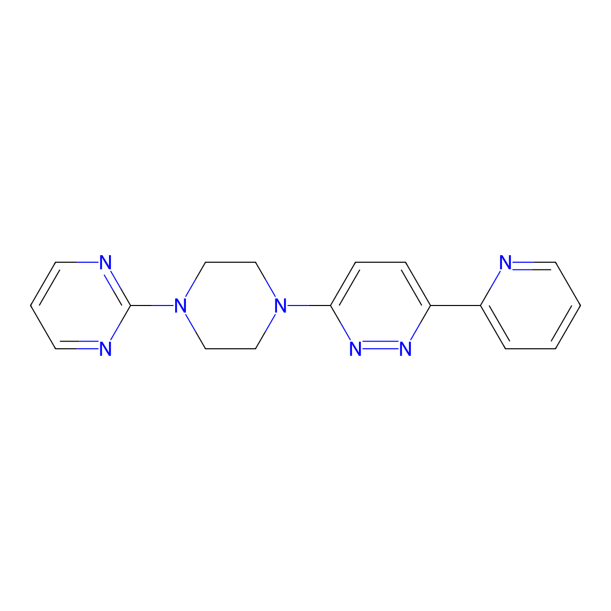 3-(Pyridin-2-yl)-6-[4-(pyrimidin-2-yl)piperazin-1-yl]pyridazine molecular structure, CAS 2380144-90-9