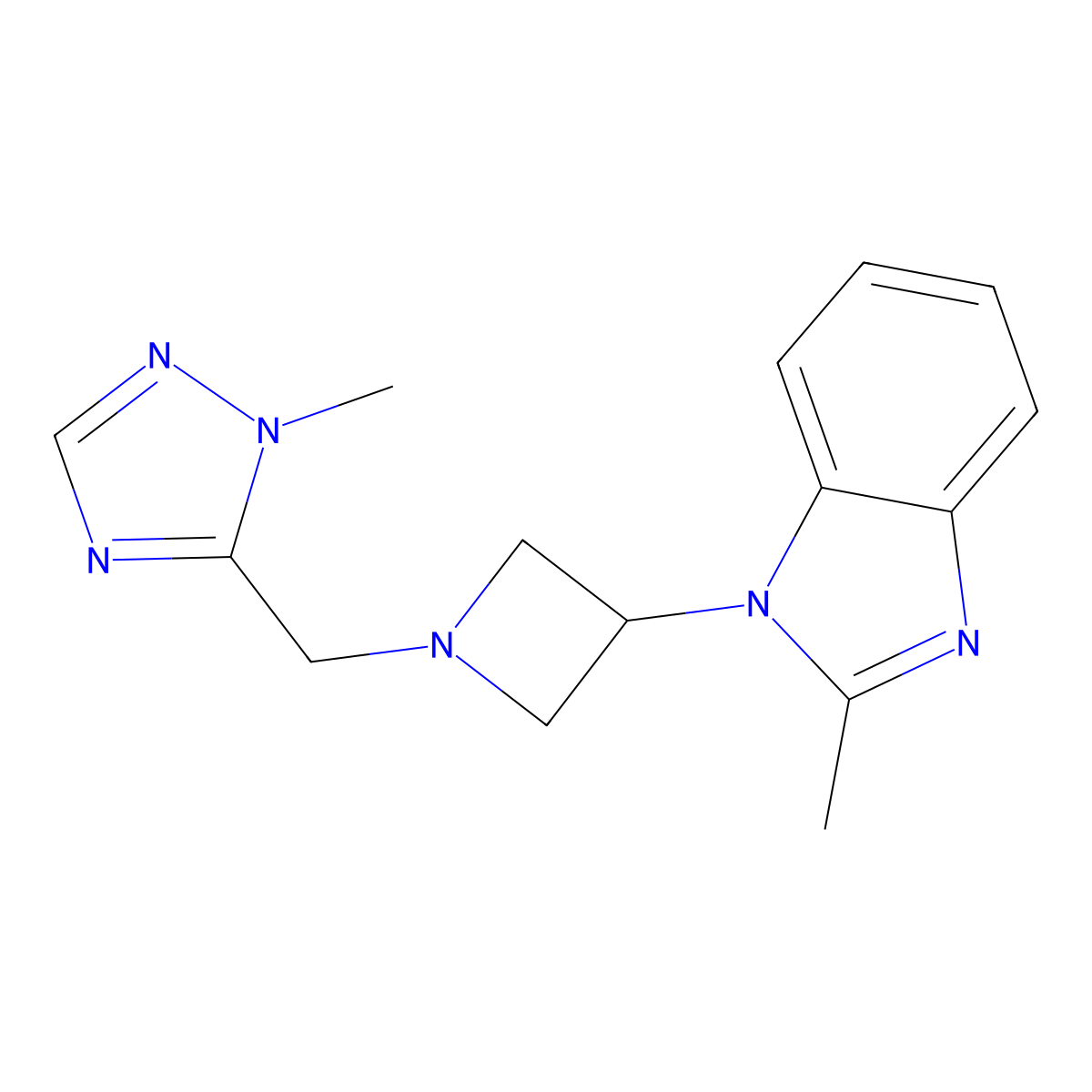 2-methyl-1-{1-[(1-methyl-1H-1,2,4-triazol-5-yl)methyl]azetidin-3-yl}-1H-1,3-benzodiazole molecular structure, CAS 2380144-95-4