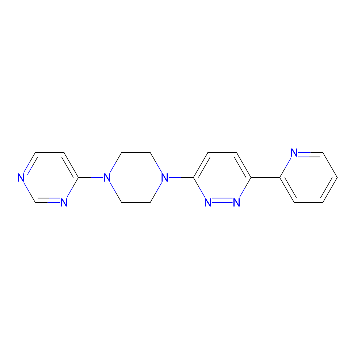 3-(Pyridin-2-yl)-6-[4-(pyrimidin-4-yl)piperazin-1-yl]pyridazine molecular structure, CAS 2380144-99-8
