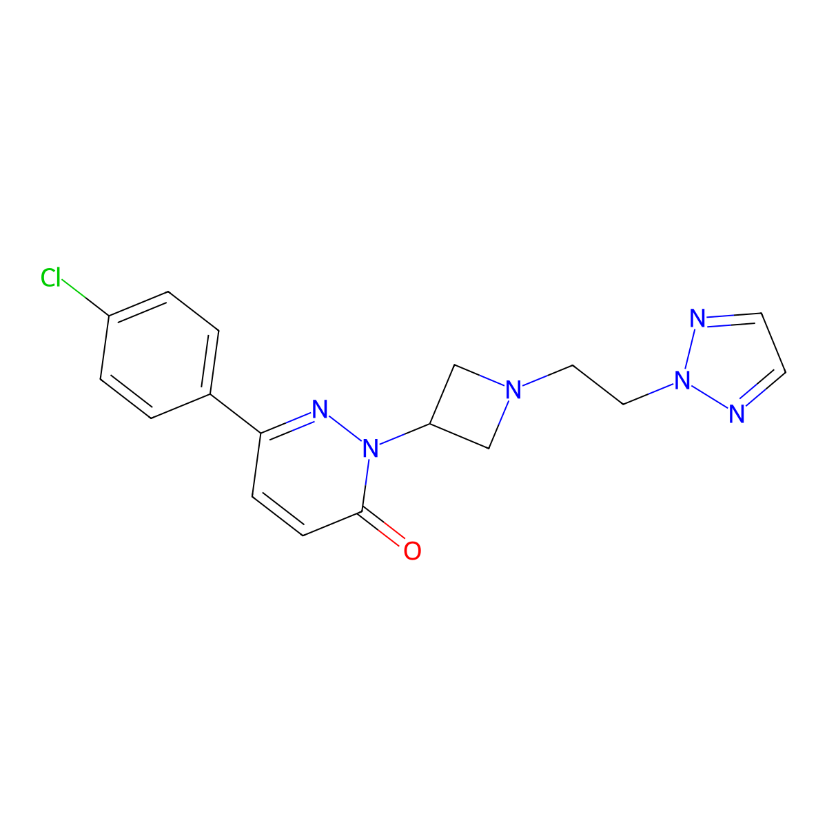 6-(4-chlorophenyl)-2-{1-[2-(2H-1,2,3-triazol-2-yl)ethyl]azetidin-3-yl}-2,3-dihydropyridazin-3-one molecular structure, CAS 2380145-02-6