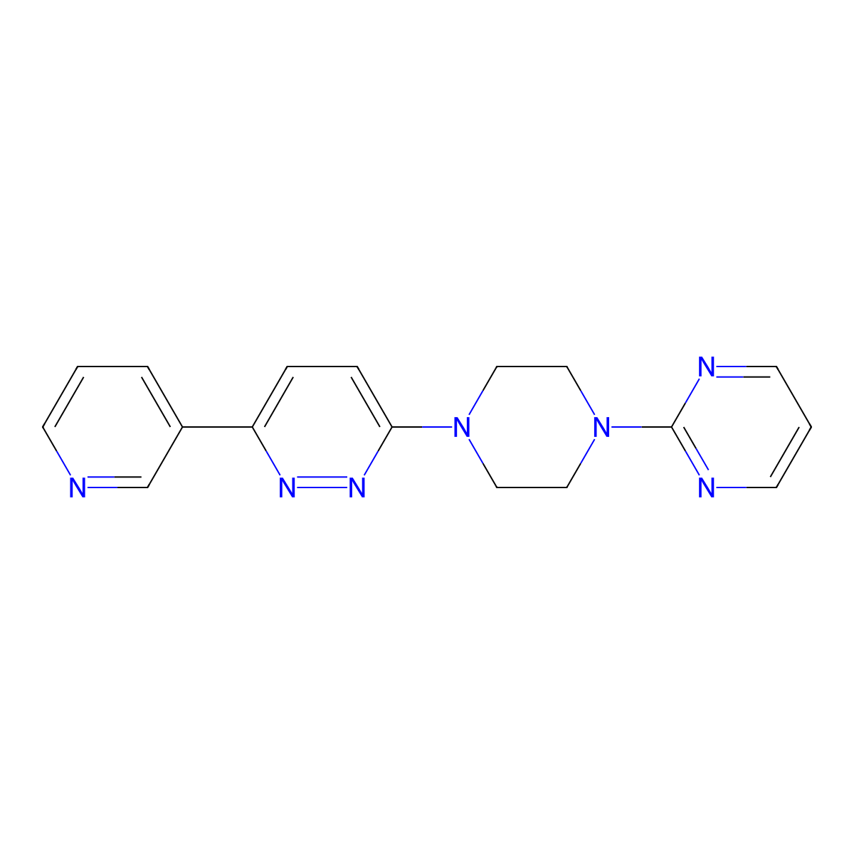 3-(Pyridin-3-yl)-6-[4-(pyrimidin-2-yl)piperazin-1-yl]pyridazine molecular structure, CAS 2380145-04-8