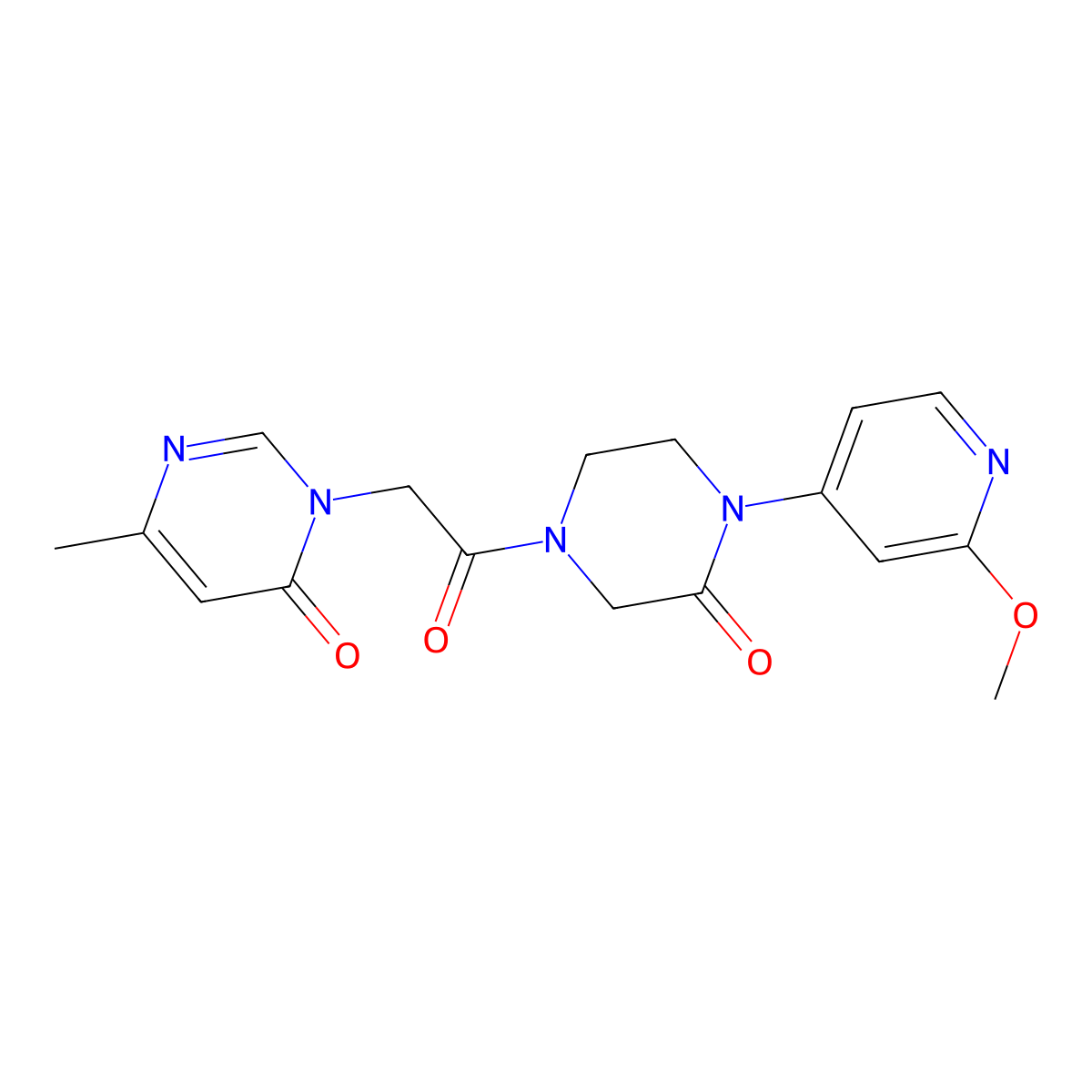 3-{2-[4-(2-Methoxypyridin-4-yl)-3-oxopiperazin-1-yl]-2-oxoethyl}-6-methyl-3,4-dihydropyrimidin-4-one molecular structure, CAS 2380145-19-5