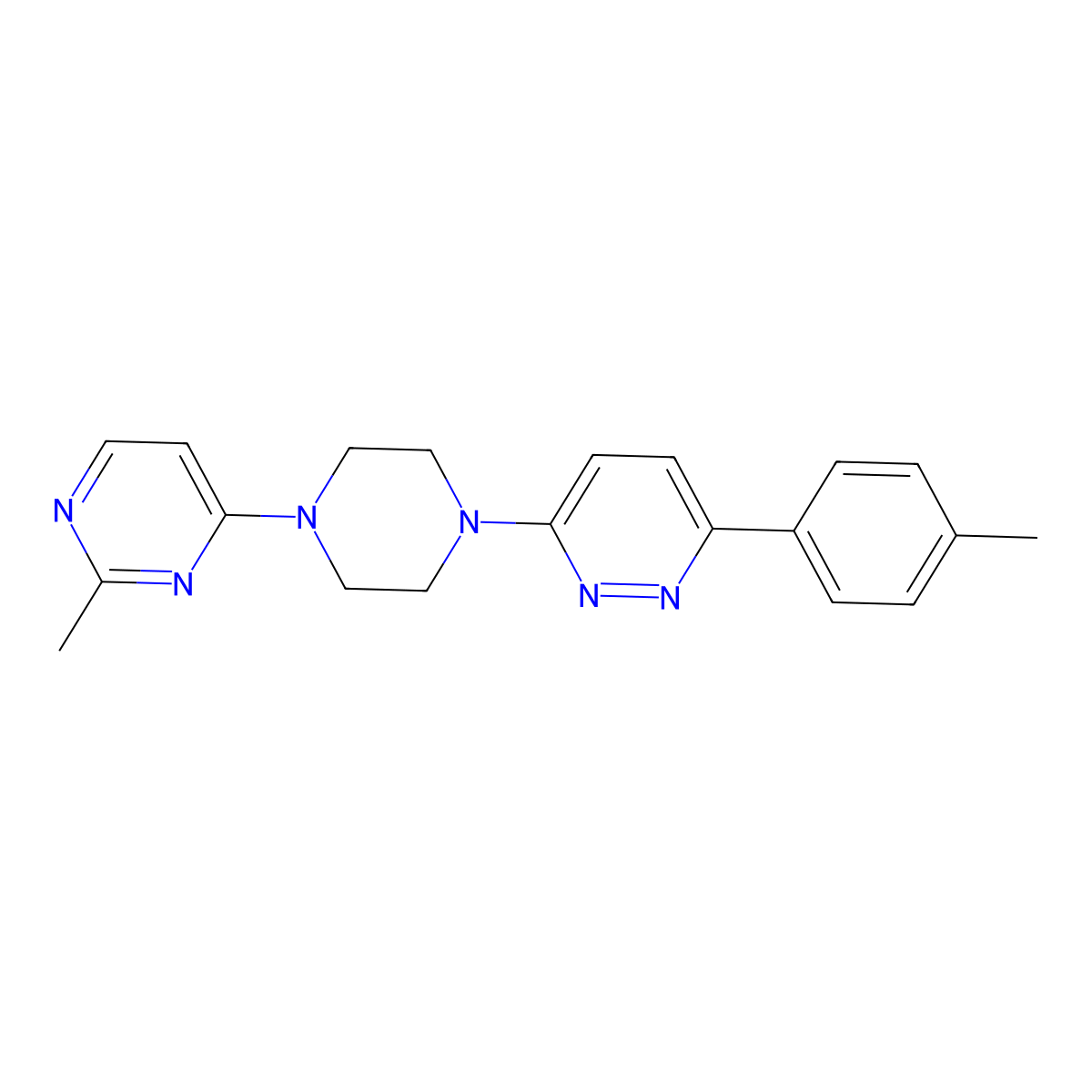 3-(4-Methylphenyl)-6-[4-(2-methylpyrimidin-4-yl)piperazin-1-yl]pyridazine molecular structure, CAS 2380145-22-0