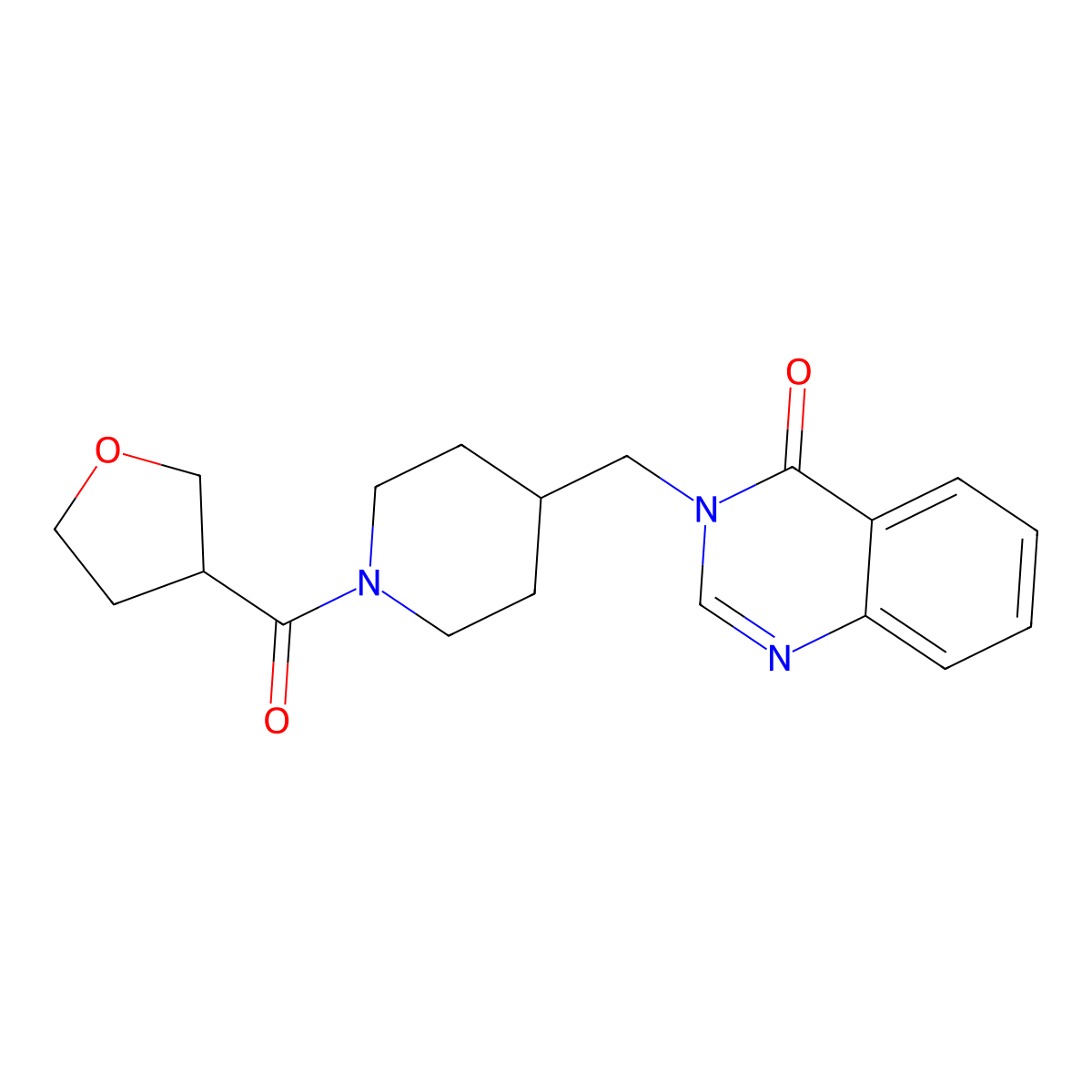 3-{[1-(Oxolane-3-carbonyl)piperidin-4-yl]methyl}-3,4-dihydroquinazolin-4-one molecular structure, CAS 2380145-24-2