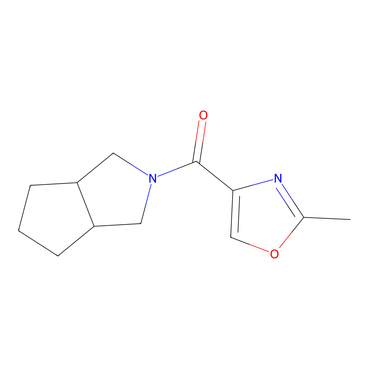 2-Methyl-4-{octahydrocyclopenta[c]pyrrole-2-carbonyl}-1,3-oxazole molecular structure, CAS 2380145-41-3
