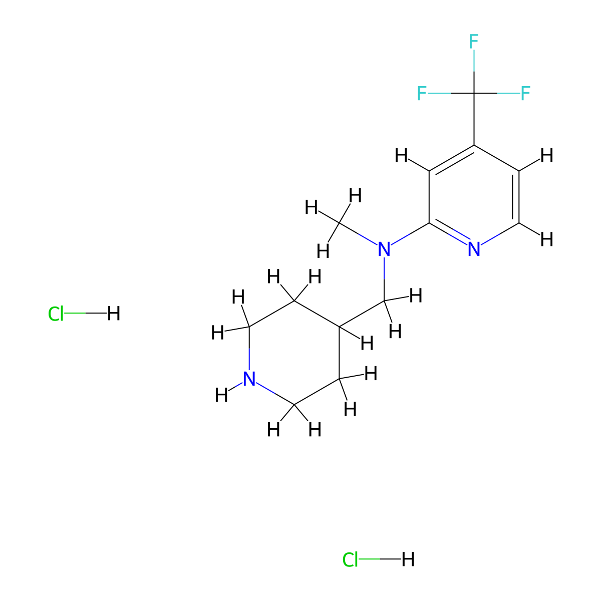 N-methyl-N-[(piperidin-4-yl)methyl]-4-(trifluoromethyl)pyridin-2-amine dihydrochloride molecular structure, CAS 2380145-46-8