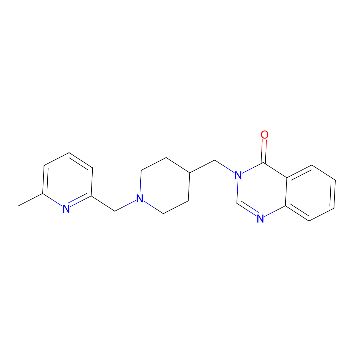 3-({1-[(6-Methylpyridin-2-yl)methyl]piperidin-4-yl}methyl)-3,4-dihydroquinazolin-4-one molecular structure, CAS 2380166-66-3
