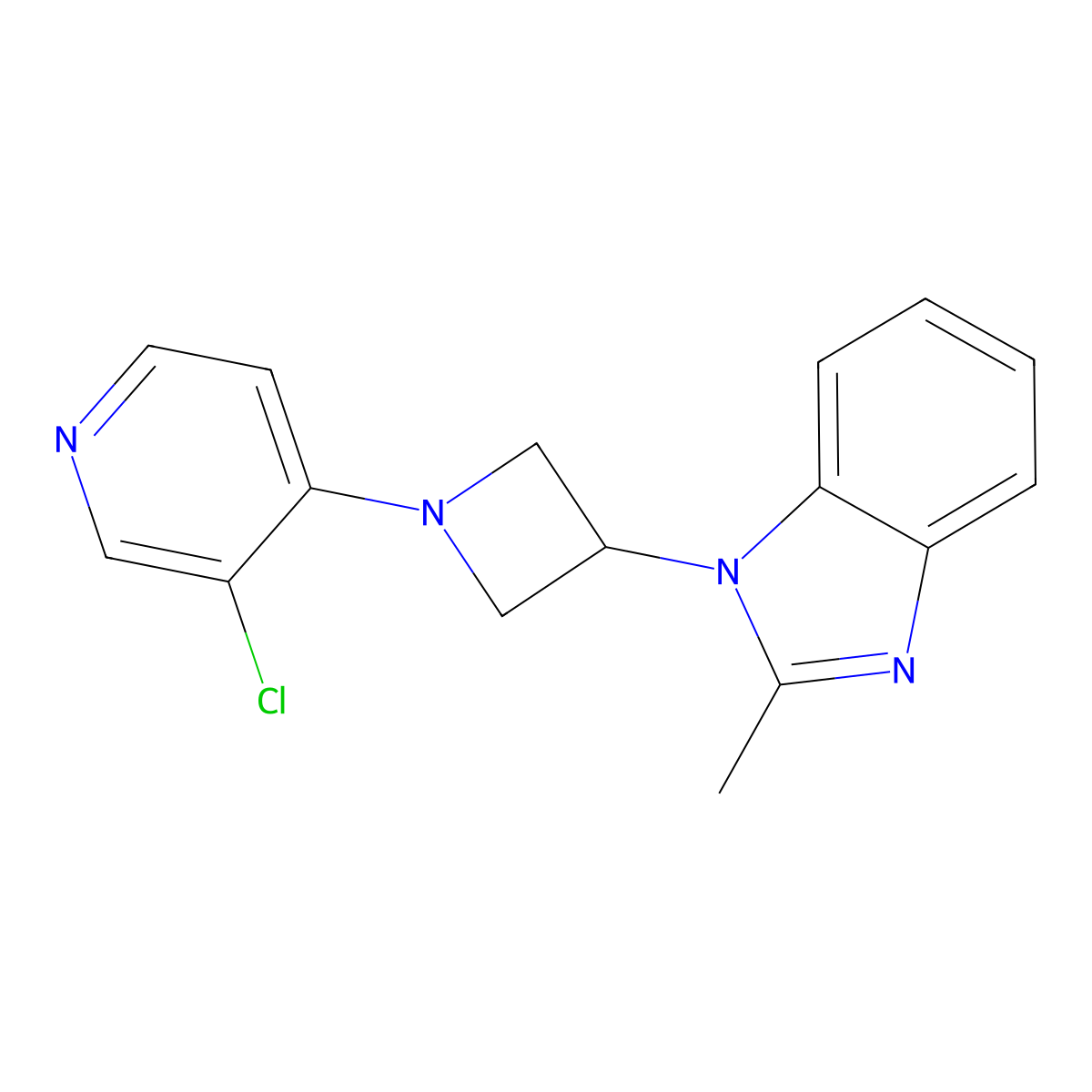 1-[1-(3-chloropyridin-4-yl)azetidin-3-yl]-2-methyl-1H-1,3-benzodiazole molecular structure, CAS 2380166-88-9