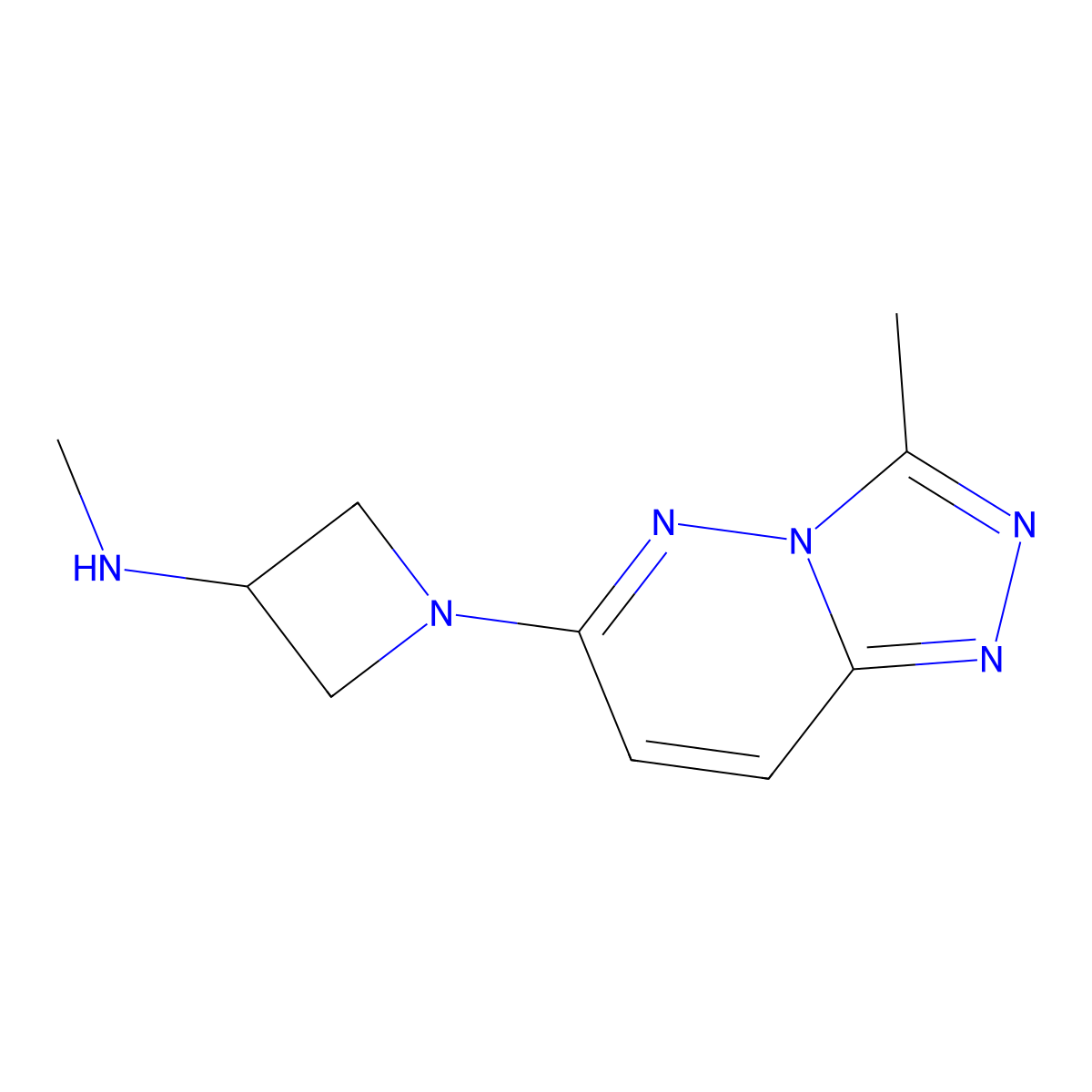N-methyl-1-{3-methyl-[1,2,4]triazolo[4,3-b]pyridazin-6-yl}azetidin-3-amine molecular structure, CAS 2380167-09-7