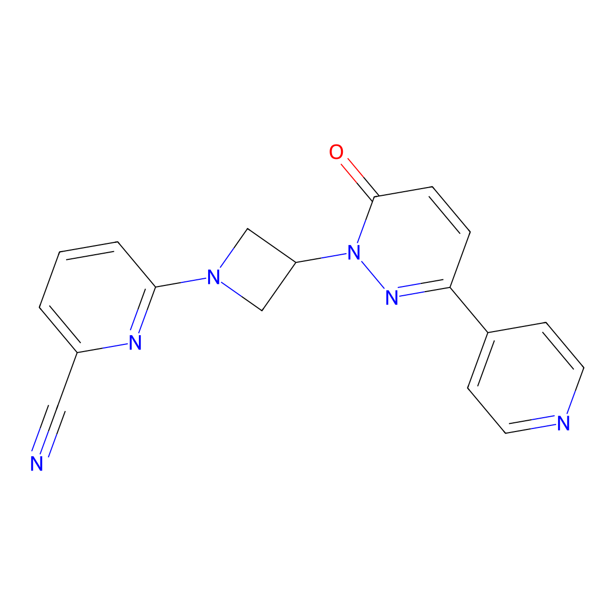 6-{3-[6-Oxo-3-(pyridin-4-yl)-1,6-dihydropyridazin-1-yl]azetidin-1-yl}pyridine-2-carbonitrile molecular structure, CAS 2380167-23-5
