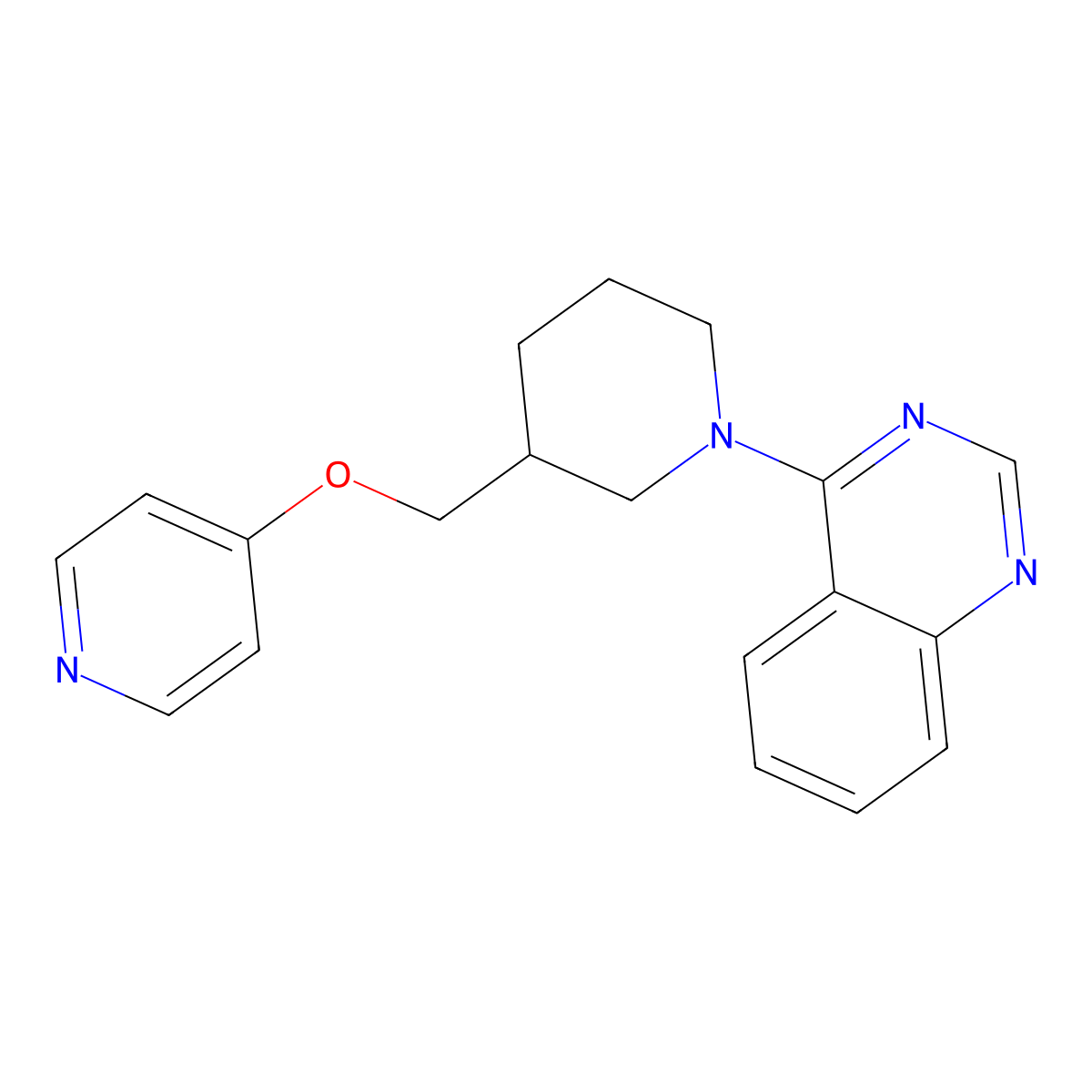 4-{3-[(Pyridin-4-yloxy)methyl]piperidin-1-yl}quinazoline molecular structure, CAS 2380167-27-9