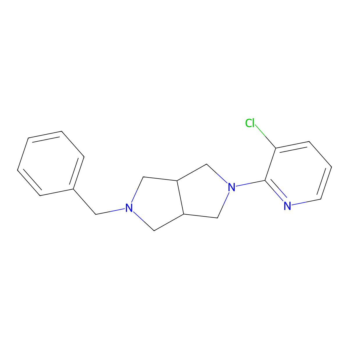 2-{5-Benzyl-octahydropyrrolo[3,4-c]pyrrol-2-yl}-3-chloropyridine molecular structure, CAS 2380167-35-9