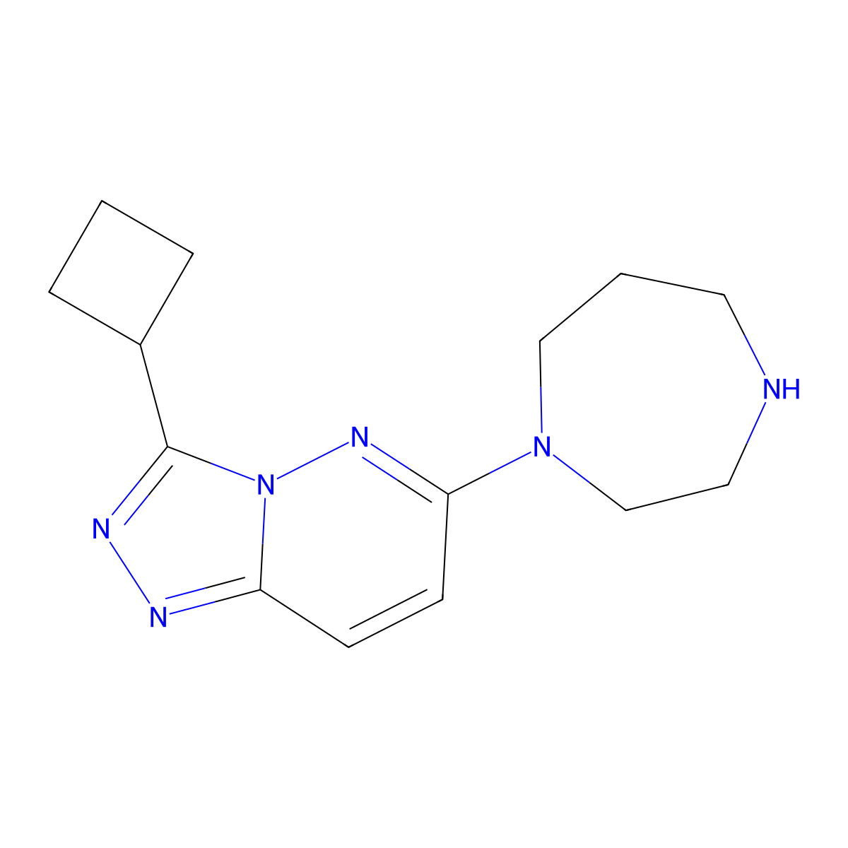 1-{3-Cyclobutyl-[1,2,4]triazolo[4,3-b]pyridazin-6-yl}-1,4-diazepane molecular structure, CAS 2380167-42-8