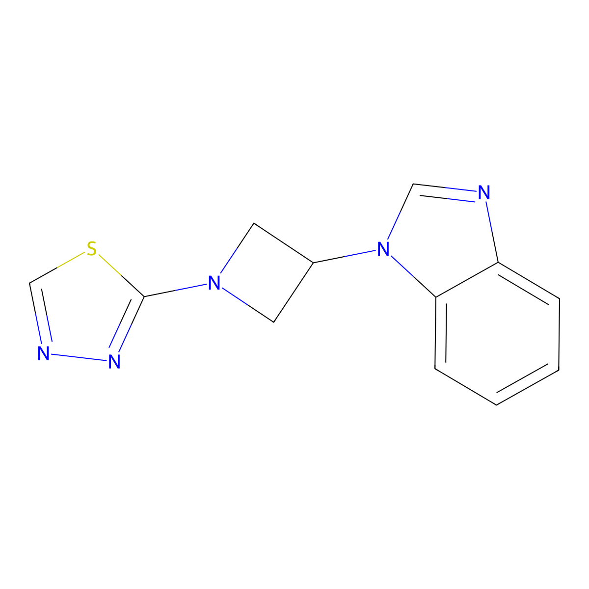 1-[1-(1,3,4-thiadiazol-2-yl)azetidin-3-yl]-1H-1,3-benzodiazole molecular structure, CAS 2380167-67-7