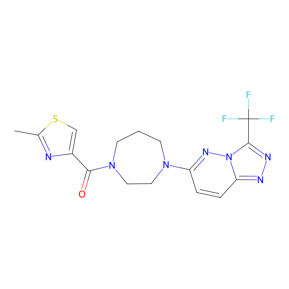 1-(2-Methyl-1,3-thiazole-4-carbonyl)-4-[3-(trifluoromethyl)-[1,2,4]triazolo[4,3-b]pyridazin-6-yl]-1,4-diazepane molecular structure, CAS 2380167-94-0