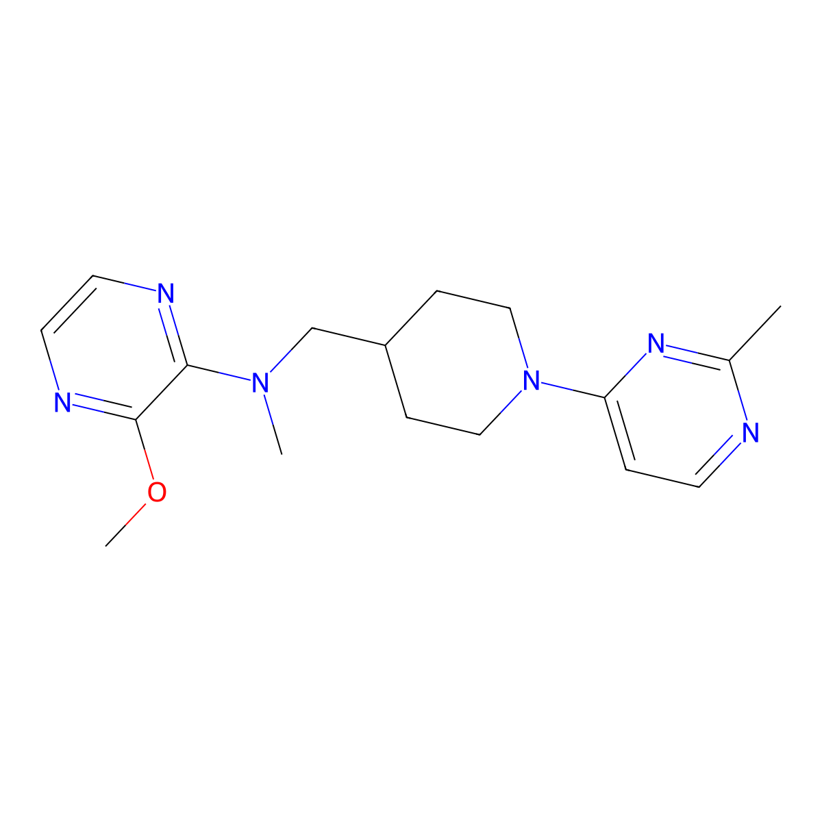 3-methoxy-N-methyl-N-{[1-(2-methylpyrimidin-4-yl)piperidin-4-yl]methyl}pyrazin-2-amine molecular structure, CAS 2380168-04-5