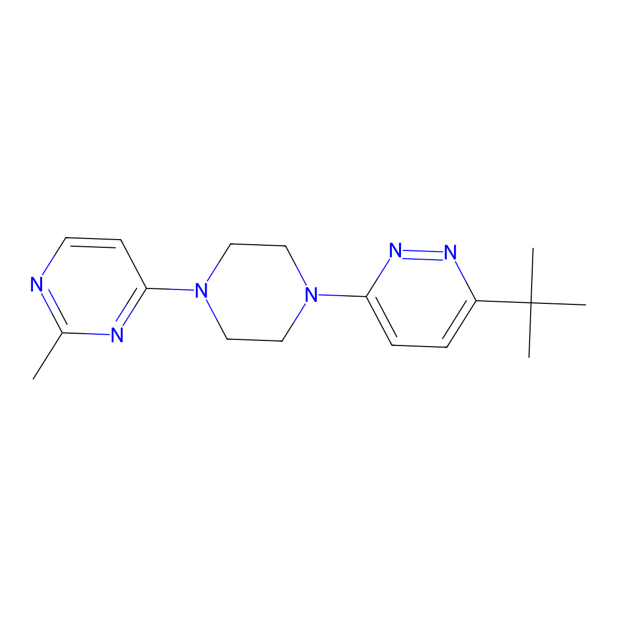 4-[4-(6-Tert-butylpyridazin-3-yl)piperazin-1-yl]-2-methylpyrimidine molecular structure, CAS 2380168-28-3