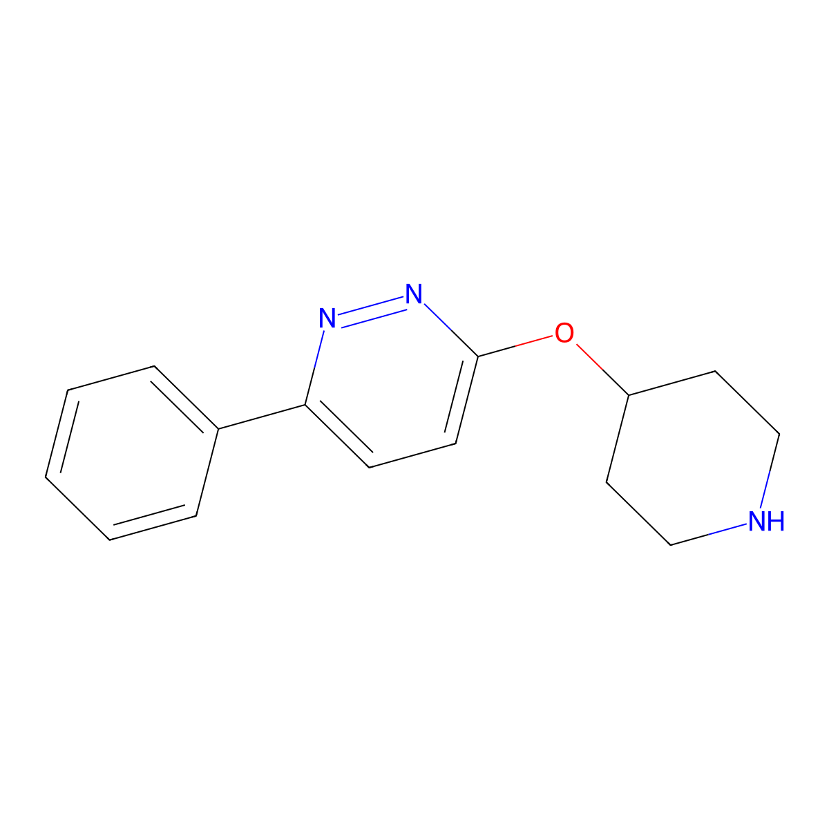 3-Phenyl-6-(piperidin-4-yloxy)pyridazine molecular structure, CAS 2380168-38-5
