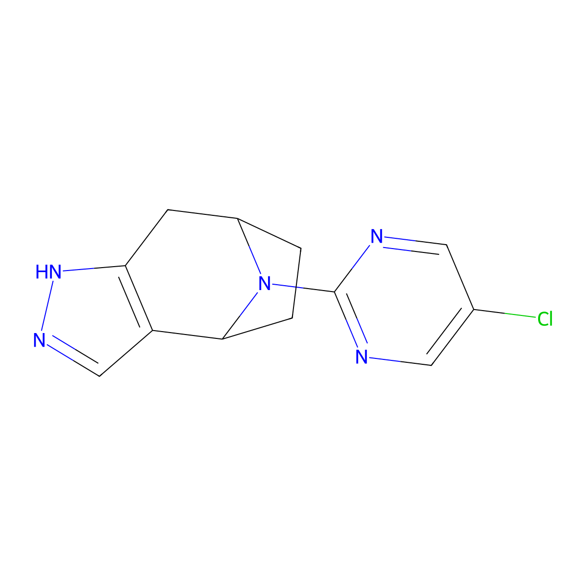 11-(5-Chloropyrimidin-2-yl)-4,5,11-triazatricyclo[6.2.1.0^{2,6}]undeca-2(6),3-diene molecular structure, CAS 2380168-39-6