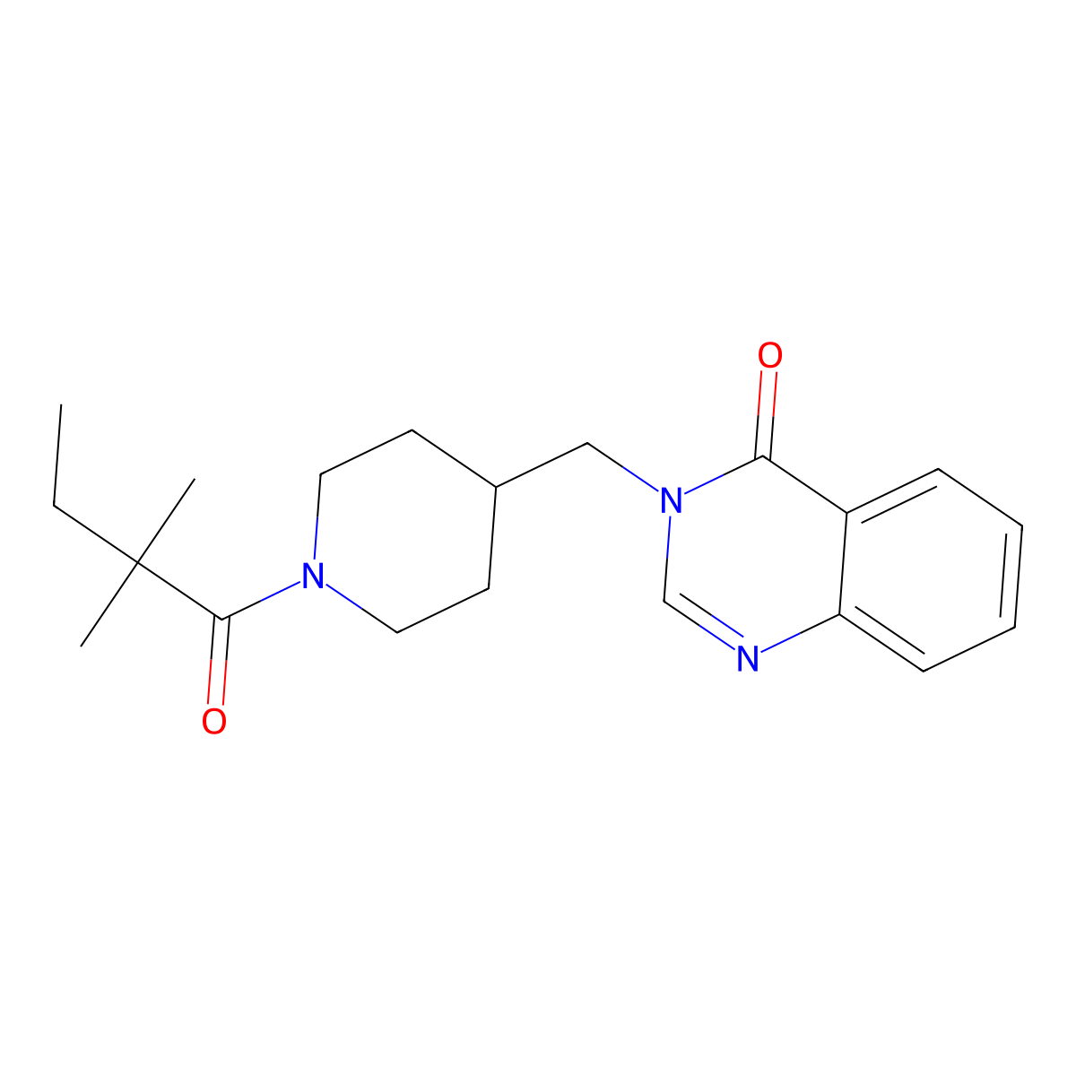 3-{[1-(2,2-Dimethylbutanoyl)piperidin-4-yl]methyl}-3,4-dihydroquinazolin-4-one molecular structure, CAS 2380168-80-7