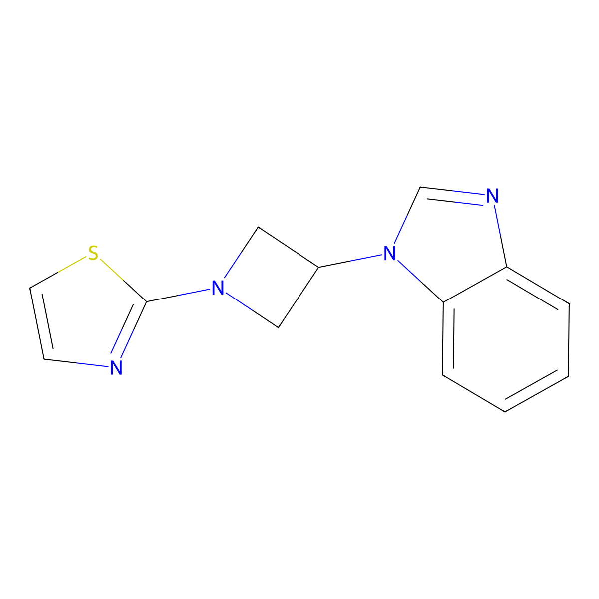 1-[1-(1,3-thiazol-2-yl)azetidin-3-yl]-1H-1,3-benzodiazole molecular structure, CAS 2380168-85-2