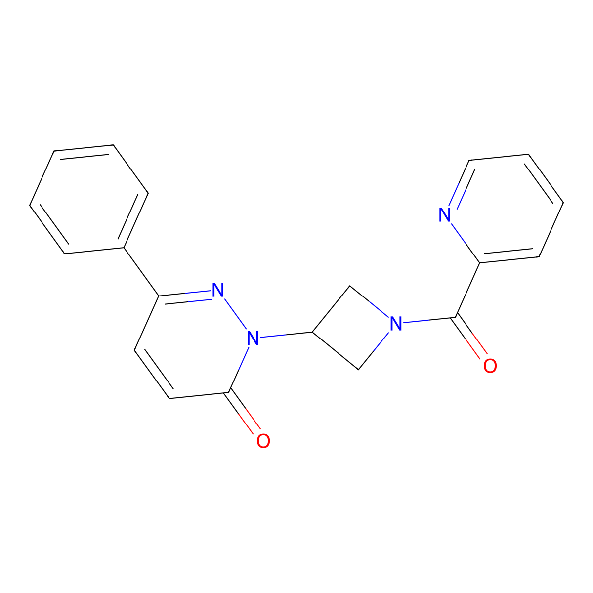 6-Phenyl-2-[1-(pyridine-2-carbonyl)azetidin-3-yl]-2,3-dihydropyridazin-3-one molecular structure, CAS 2380169-03-7